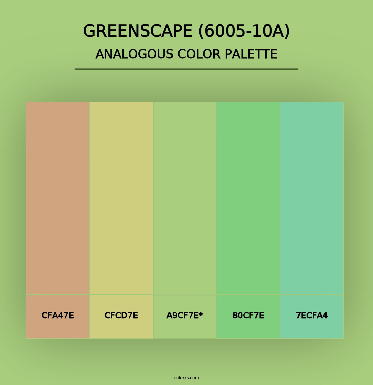 Greenscape (6005-10A) - Analogous Color Palette