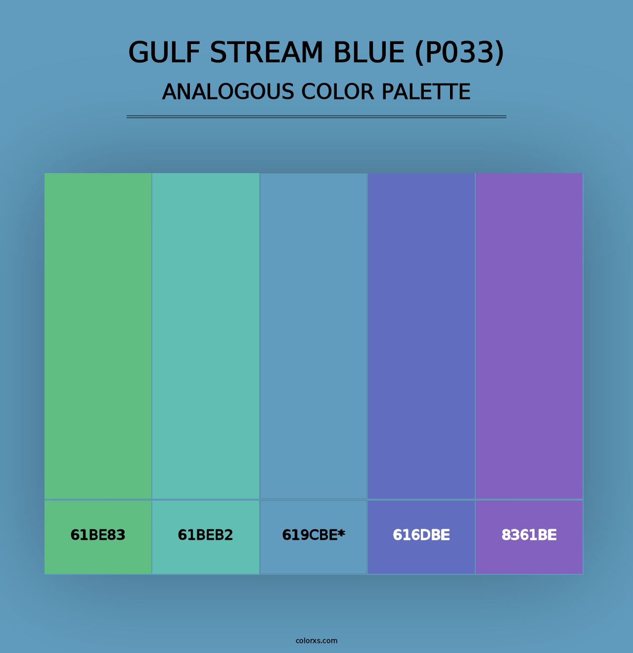 Gulf Stream Blue (P033) - Analogous Color Palette