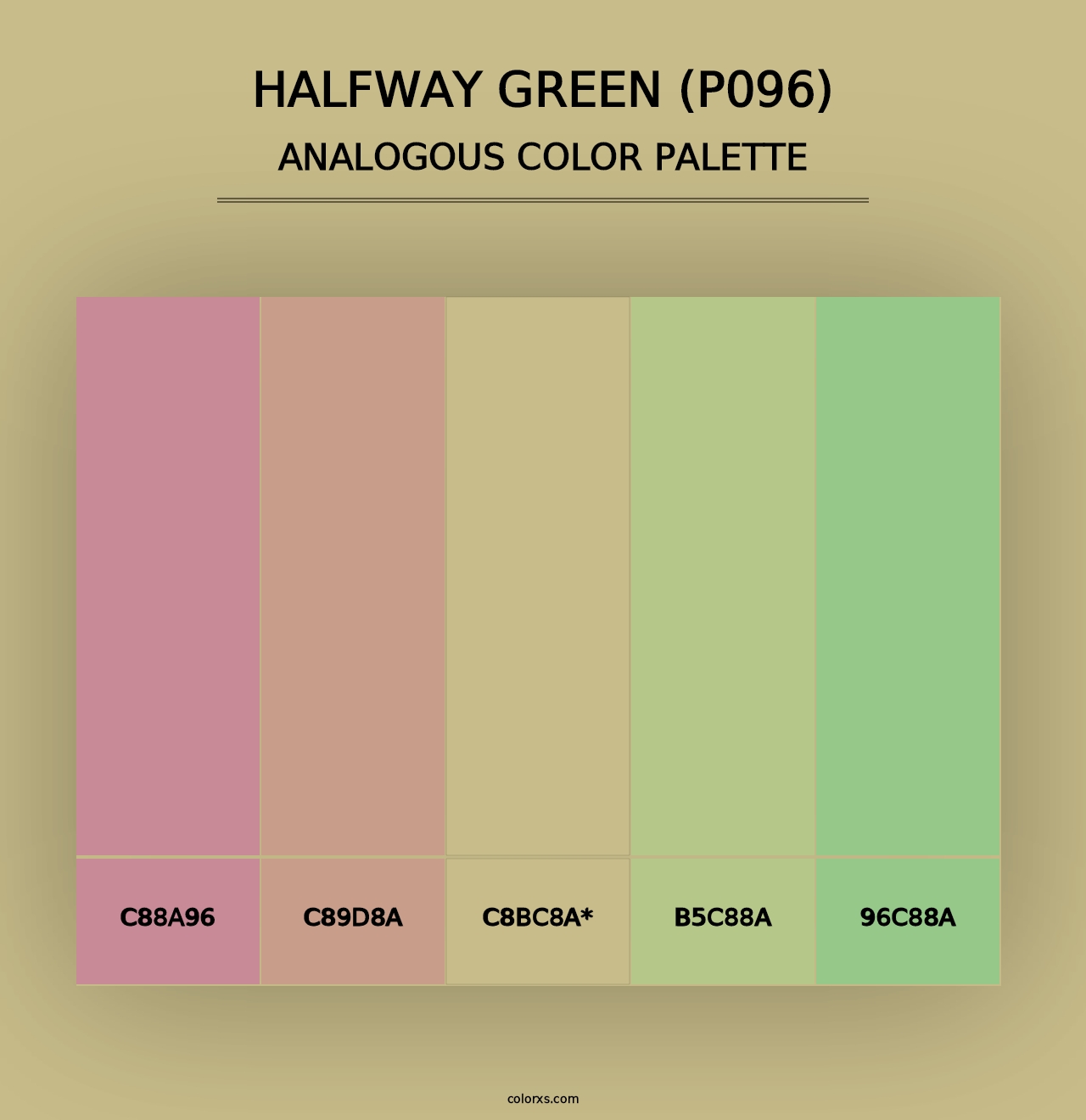 Halfway Green (P096) - Analogous Color Palette