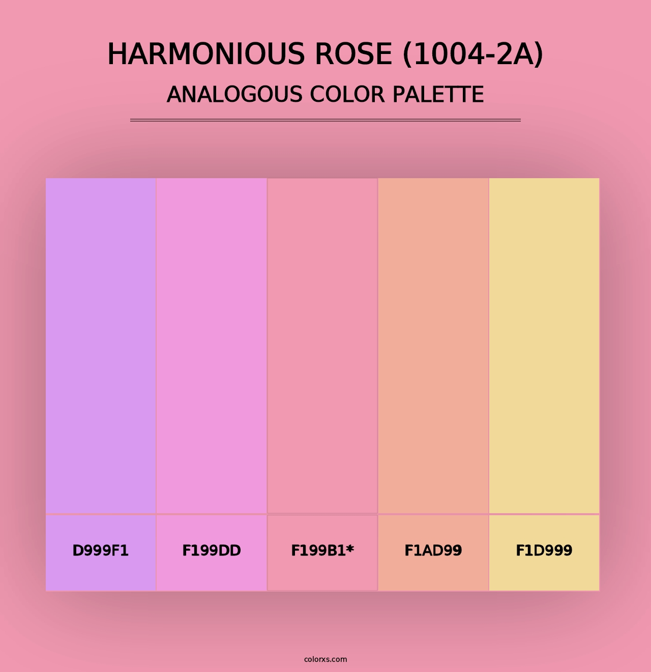 Harmonious Rose (1004-2A) - Analogous Color Palette