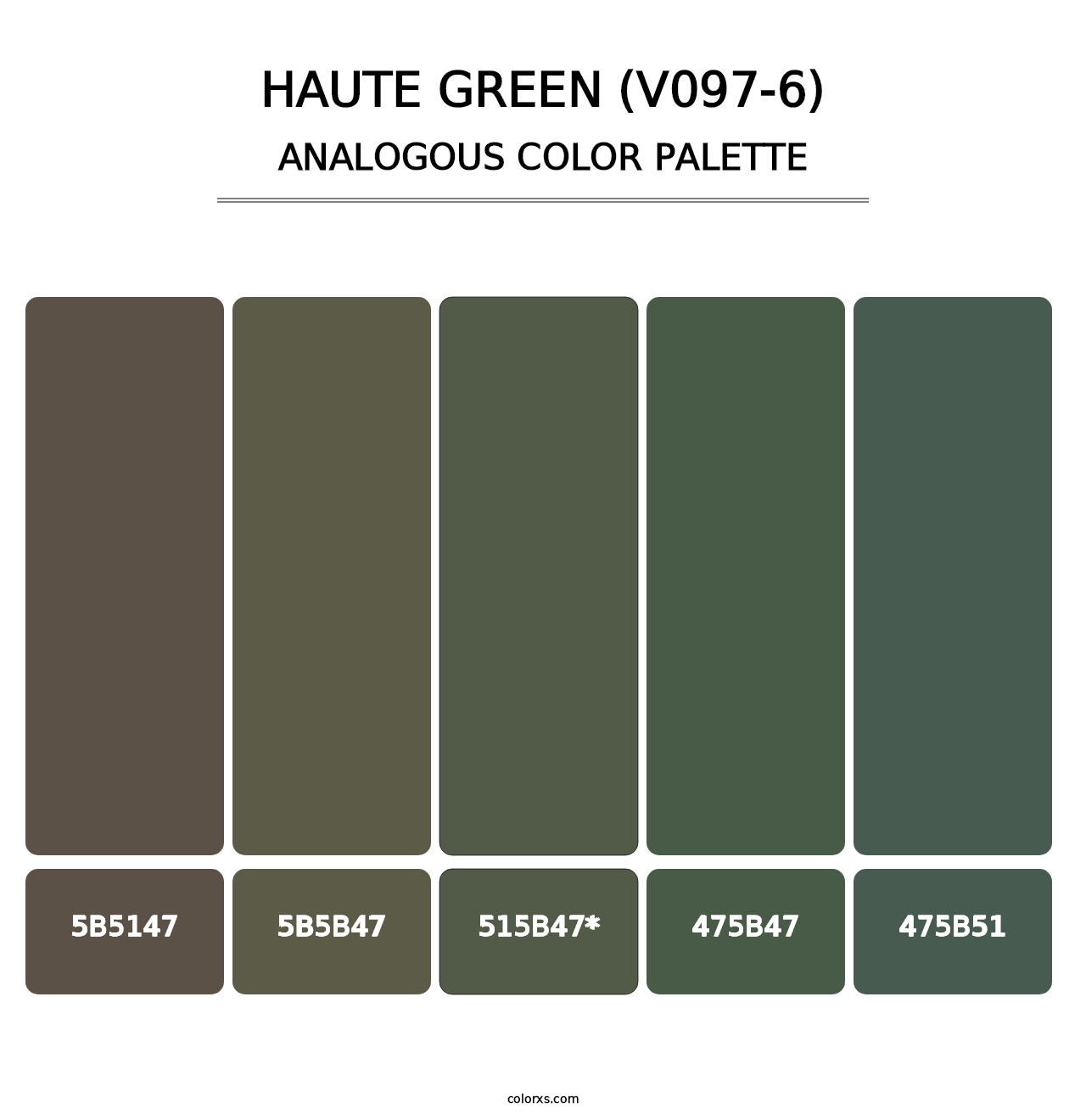 Haute Green (V097-6) - Analogous Color Palette