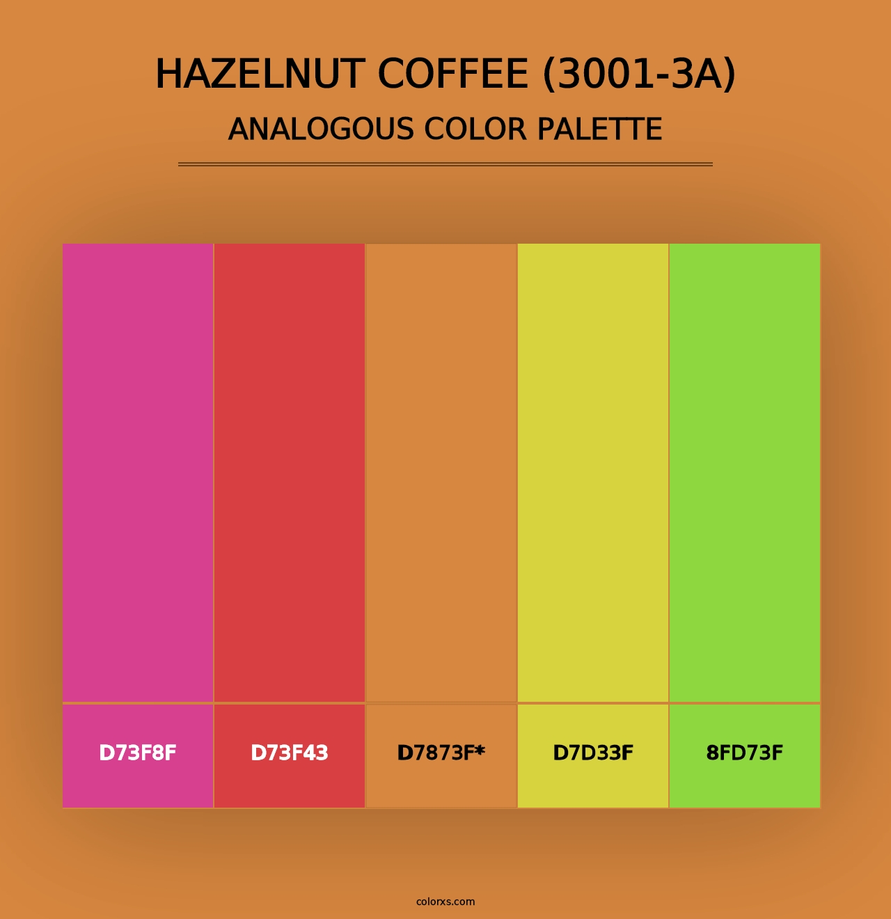 Hazelnut Coffee (3001-3A) - Analogous Color Palette