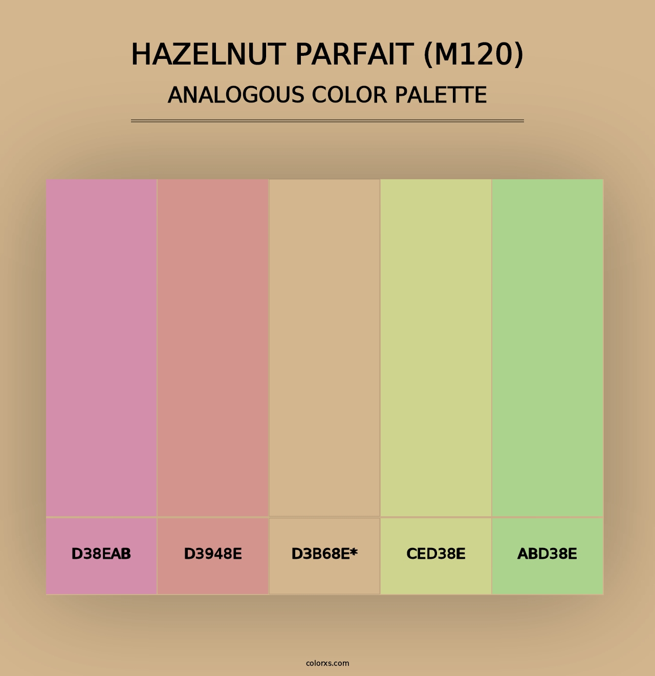 Hazelnut Parfait (M120) - Analogous Color Palette