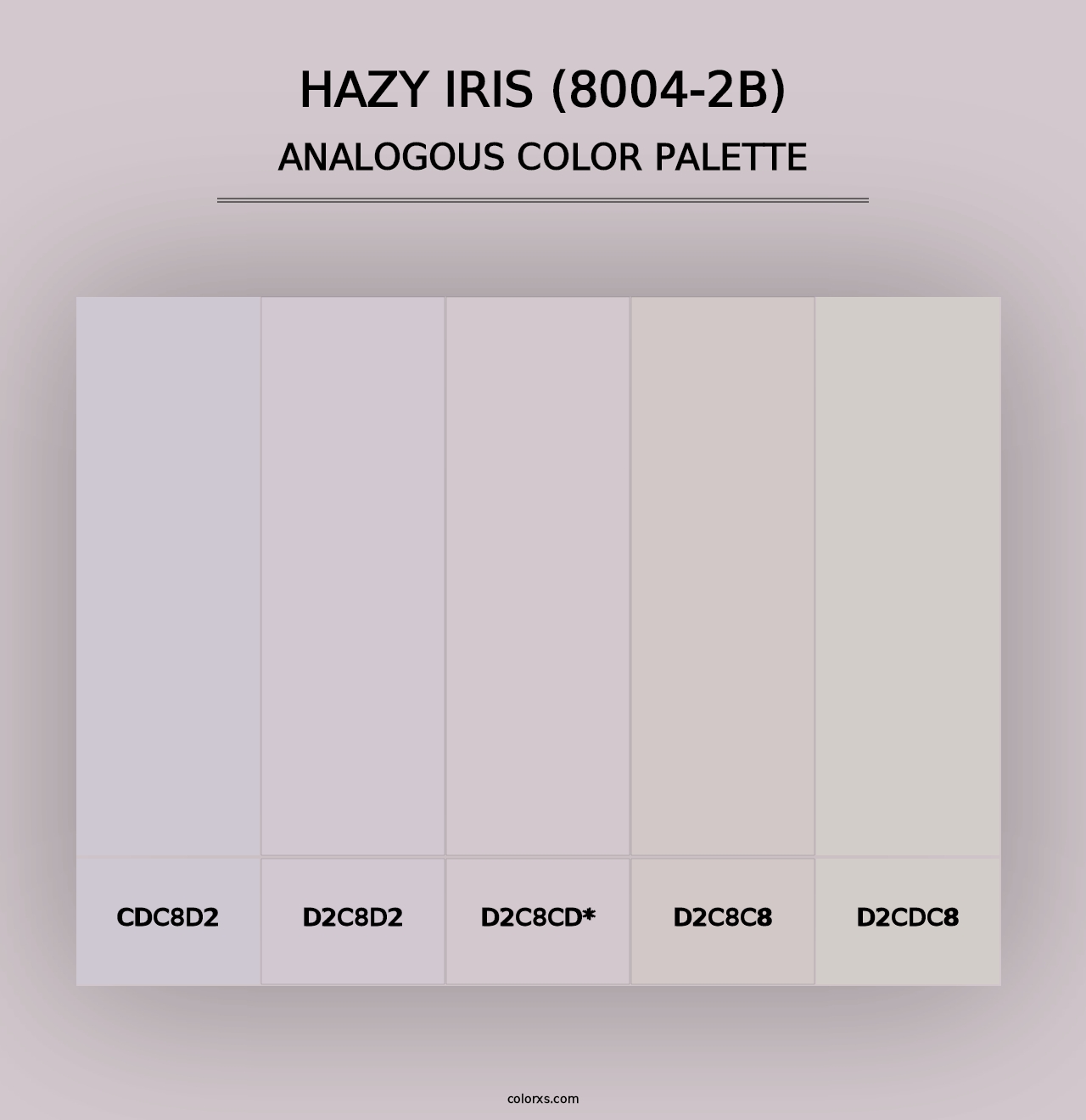 Hazy Iris (8004-2B) - Analogous Color Palette