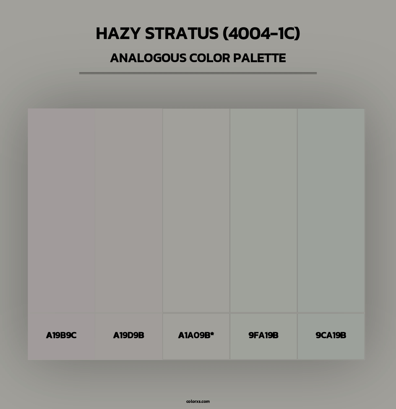 Hazy Stratus (4004-1C) - Analogous Color Palette