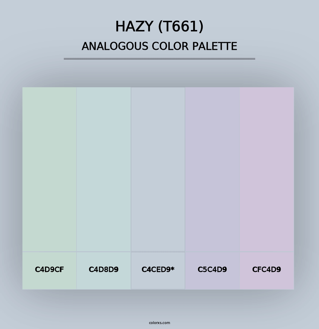 Hazy (T661) - Analogous Color Palette