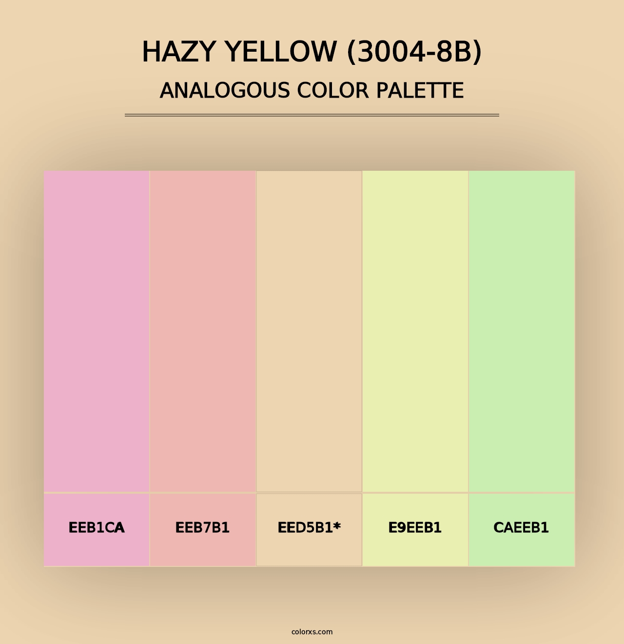 Hazy Yellow (3004-8B) - Analogous Color Palette