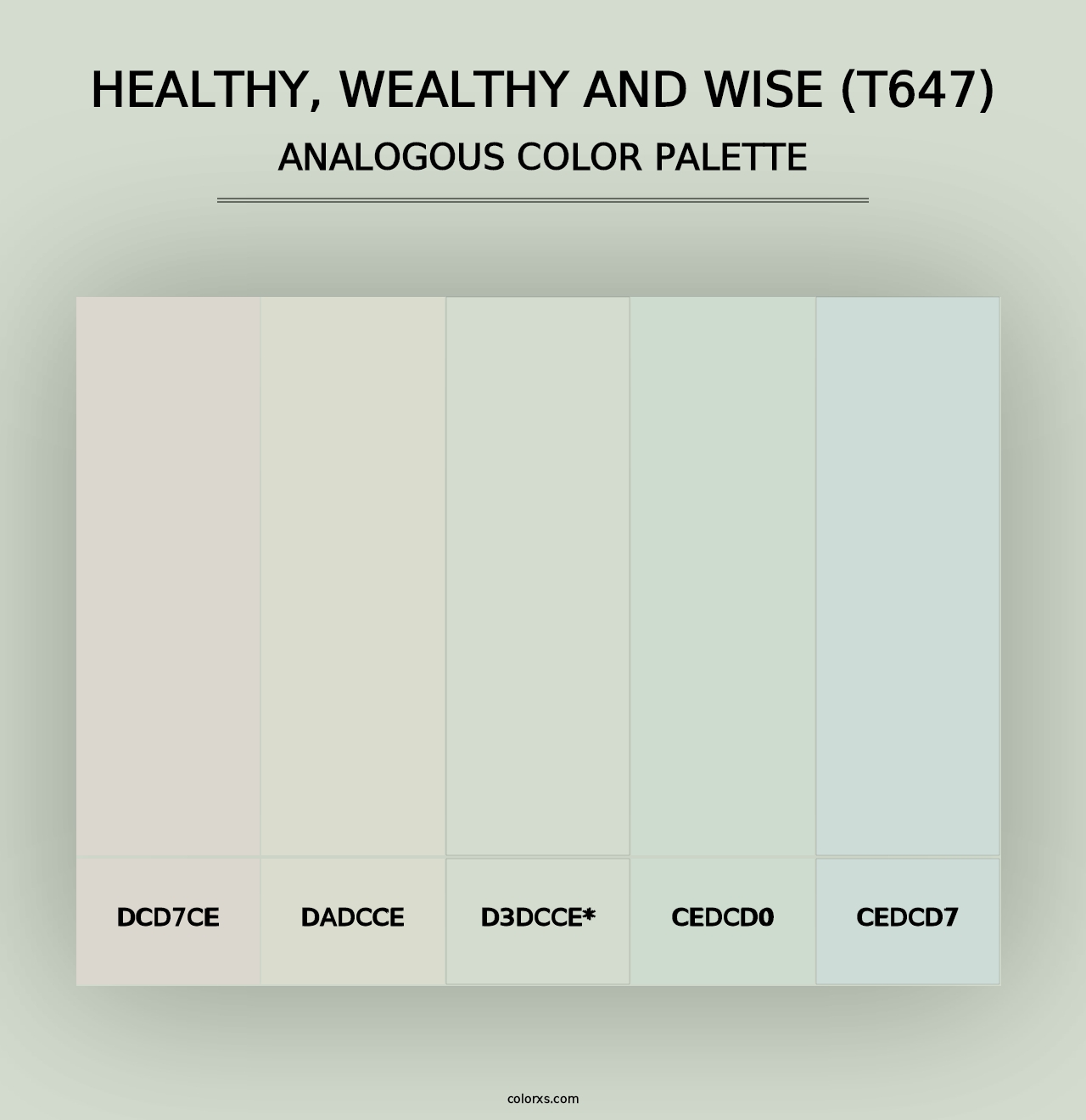 Healthy, Wealthy and Wise (T647) - Analogous Color Palette