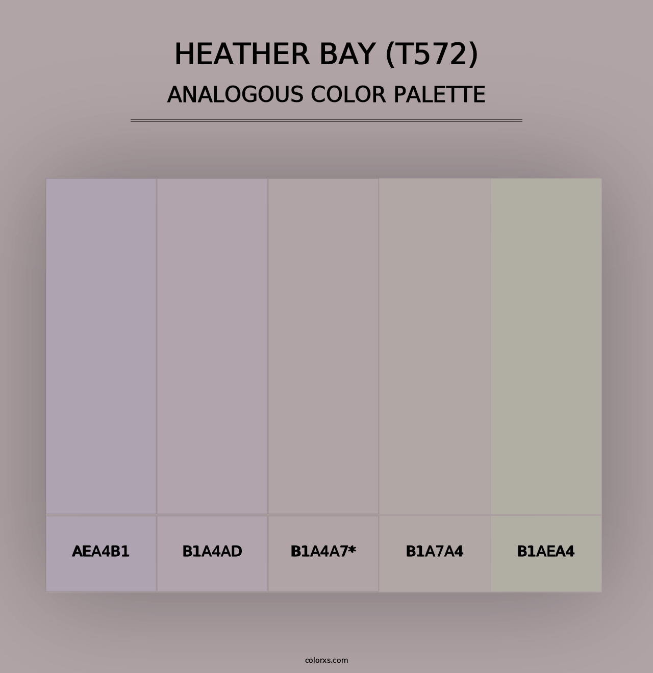 Heather Bay (T572) - Analogous Color Palette