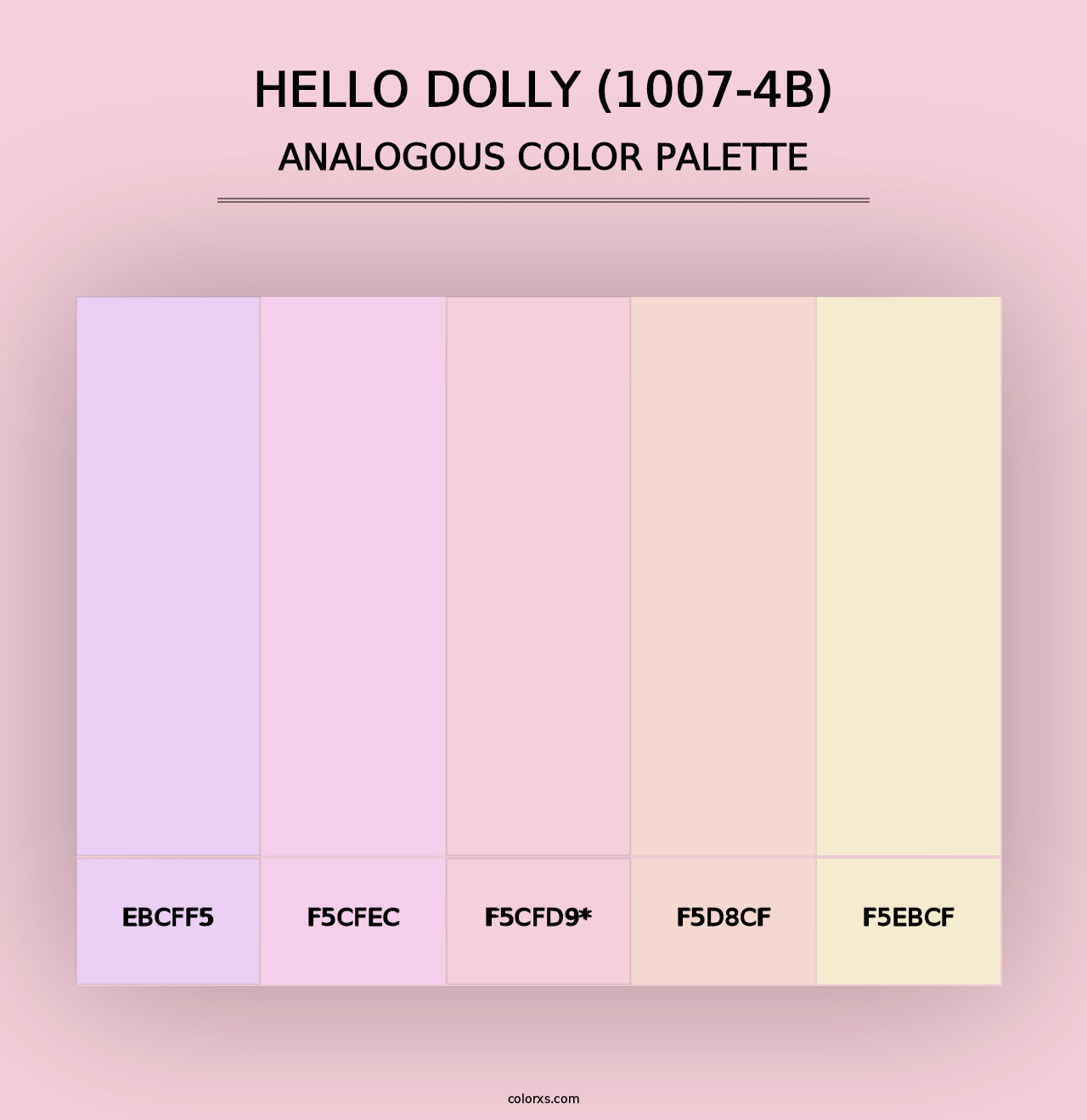 Hello Dolly (1007-4B) - Analogous Color Palette