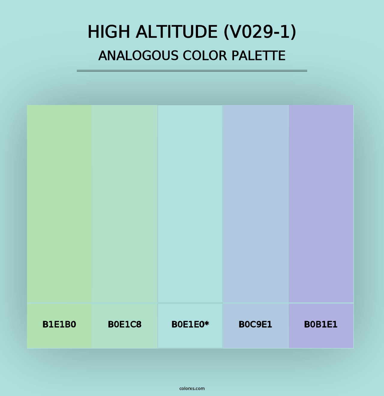 High Altitude (V029-1) - Analogous Color Palette