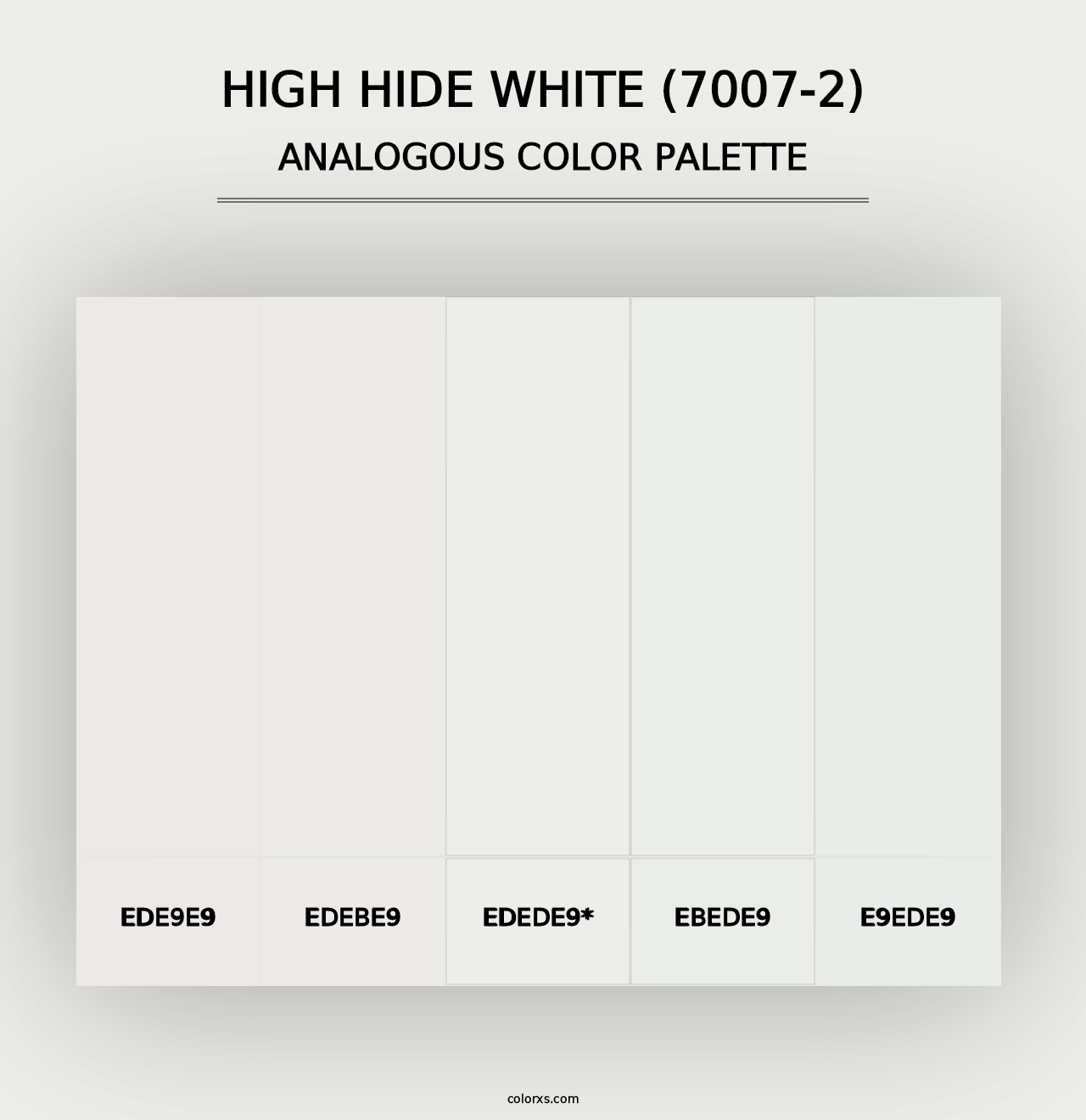 High Hide White (7007-2) - Analogous Color Palette