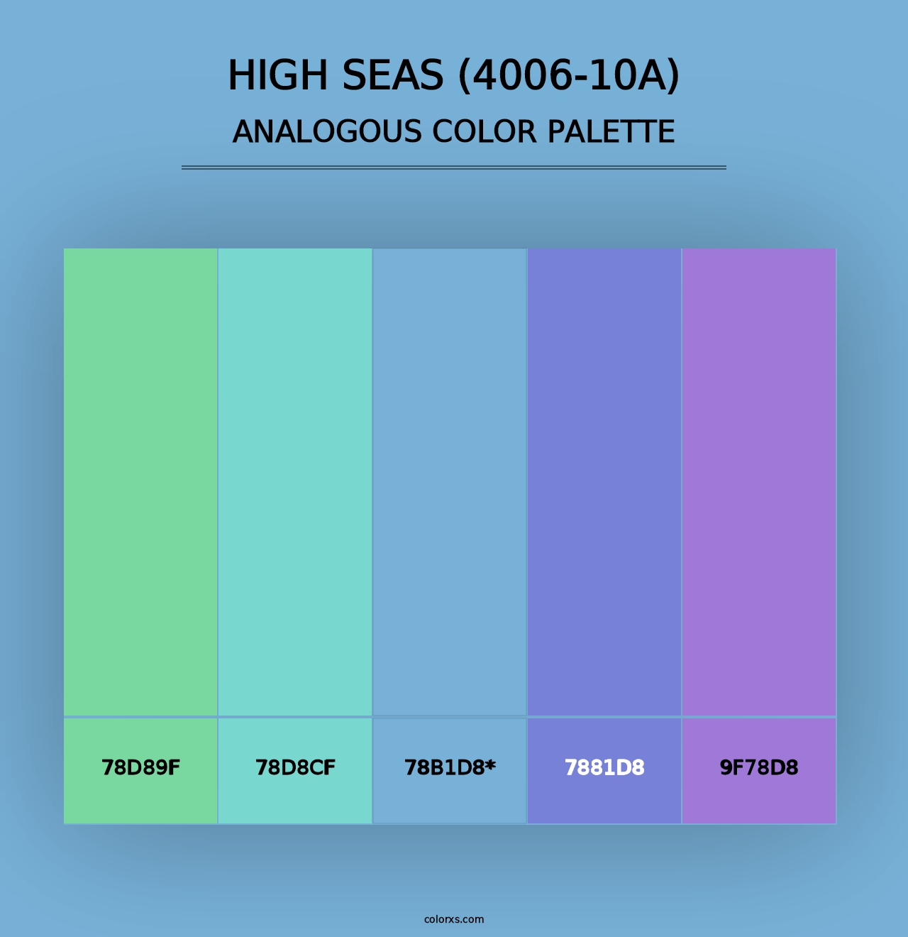 High Seas (4006-10A) - Analogous Color Palette