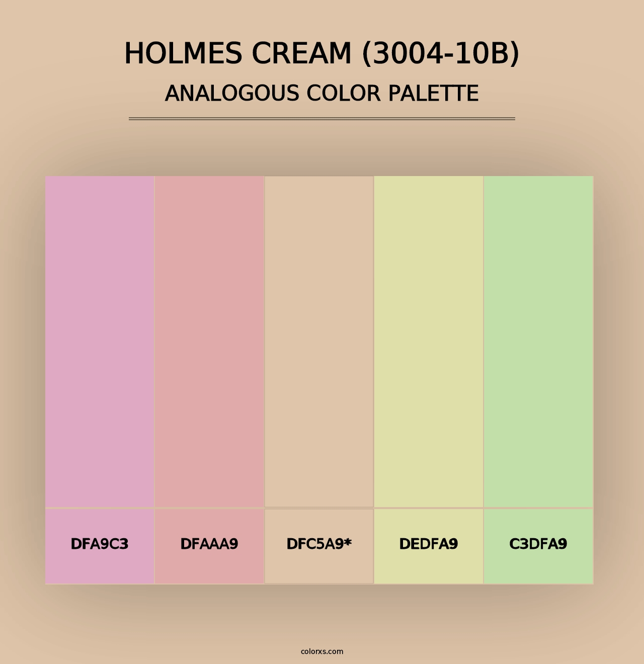 Holmes Cream (3004-10B) - Analogous Color Palette