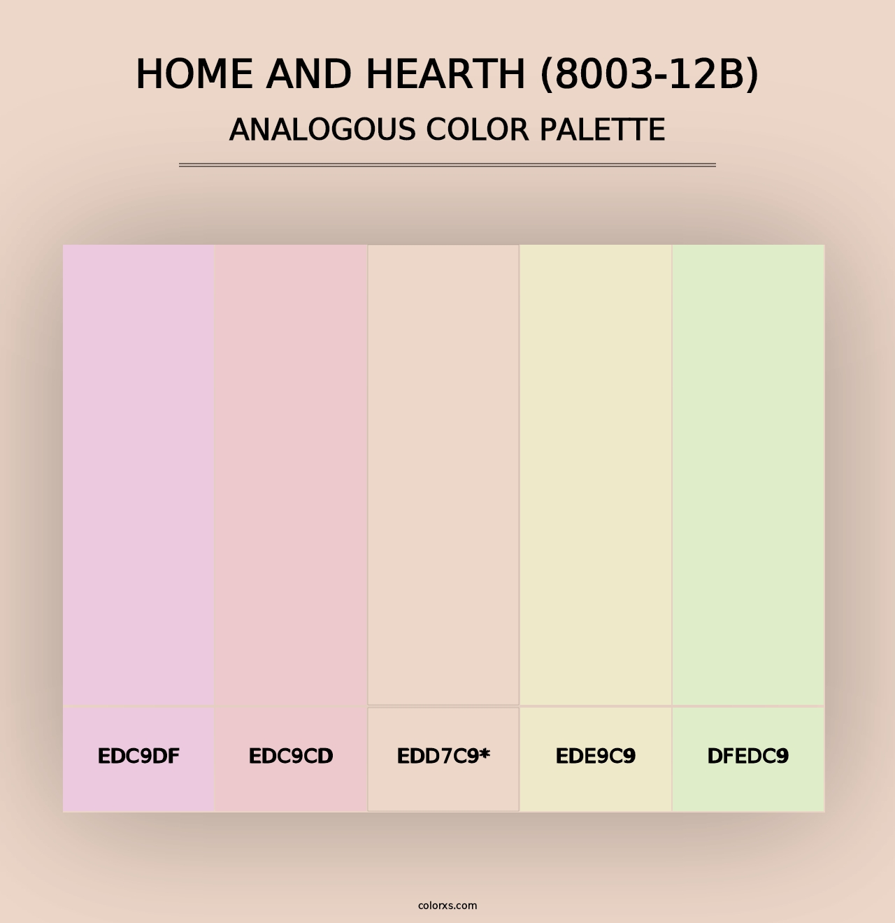 Home and Hearth (8003-12B) - Analogous Color Palette