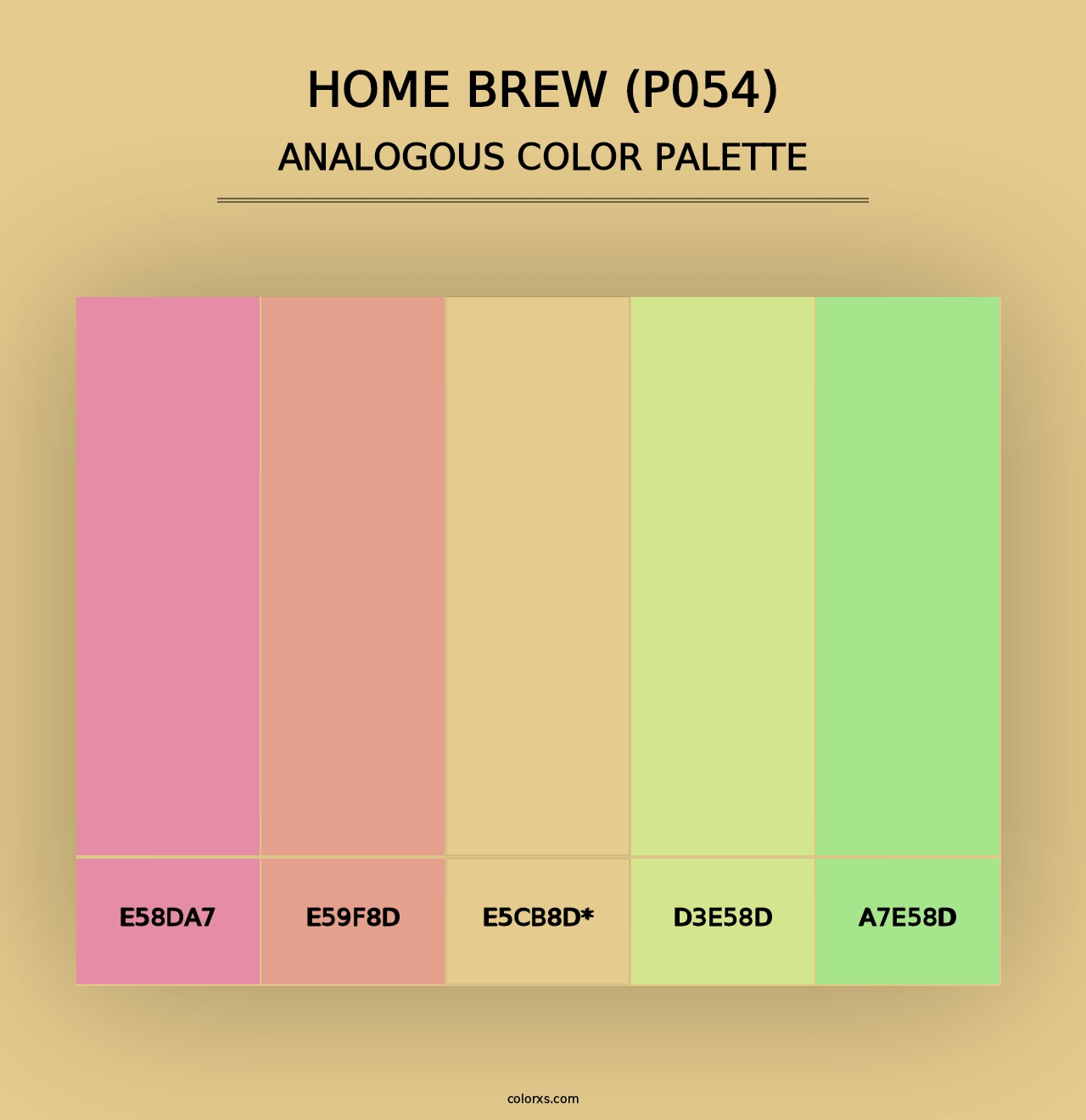 Home Brew (P054) - Analogous Color Palette