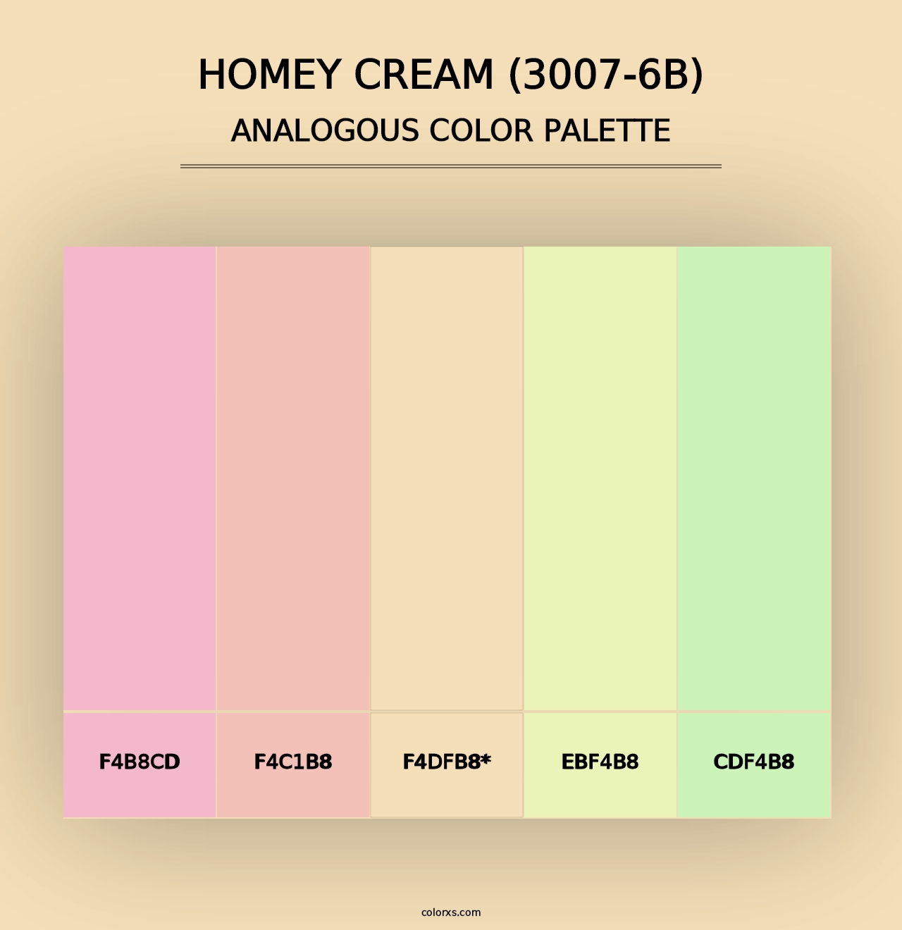 Homey Cream (3007-6B) - Analogous Color Palette