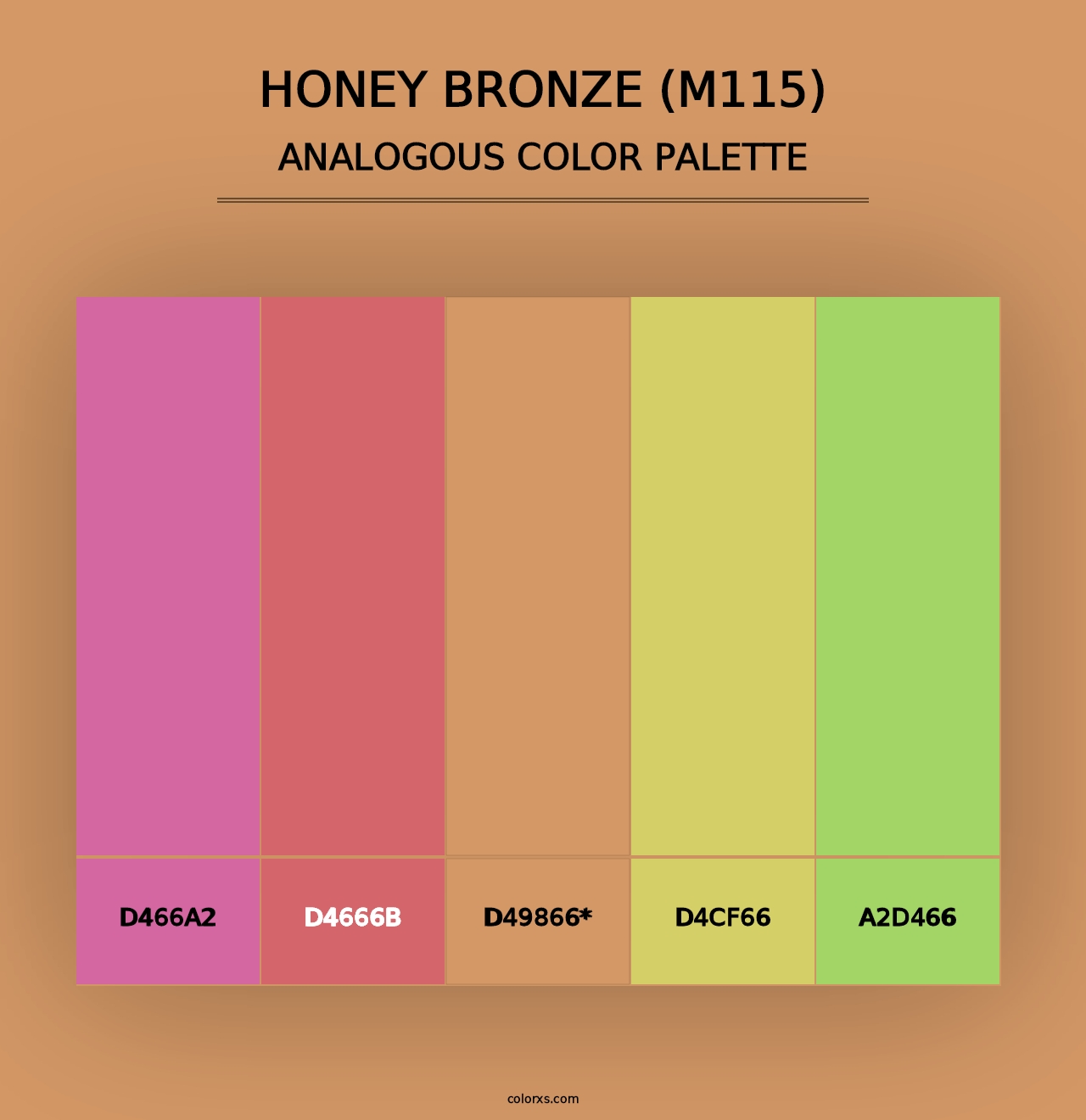 Honey Bronze (M115) - Analogous Color Palette