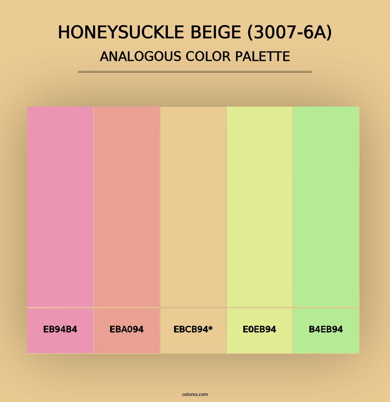 Honeysuckle Beige (3007-6A) - Analogous Color Palette