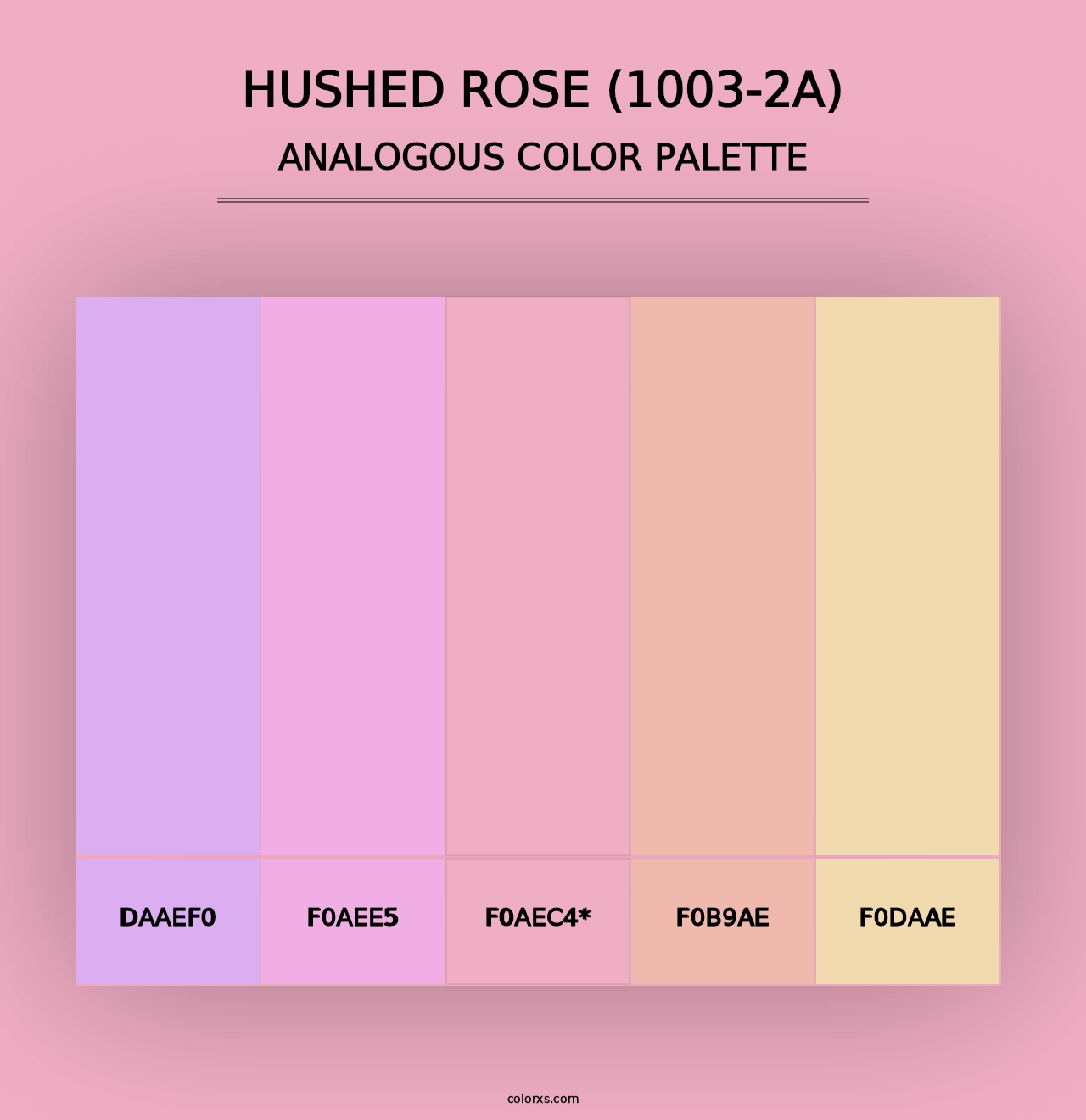 Hushed Rose (1003-2A) - Analogous Color Palette