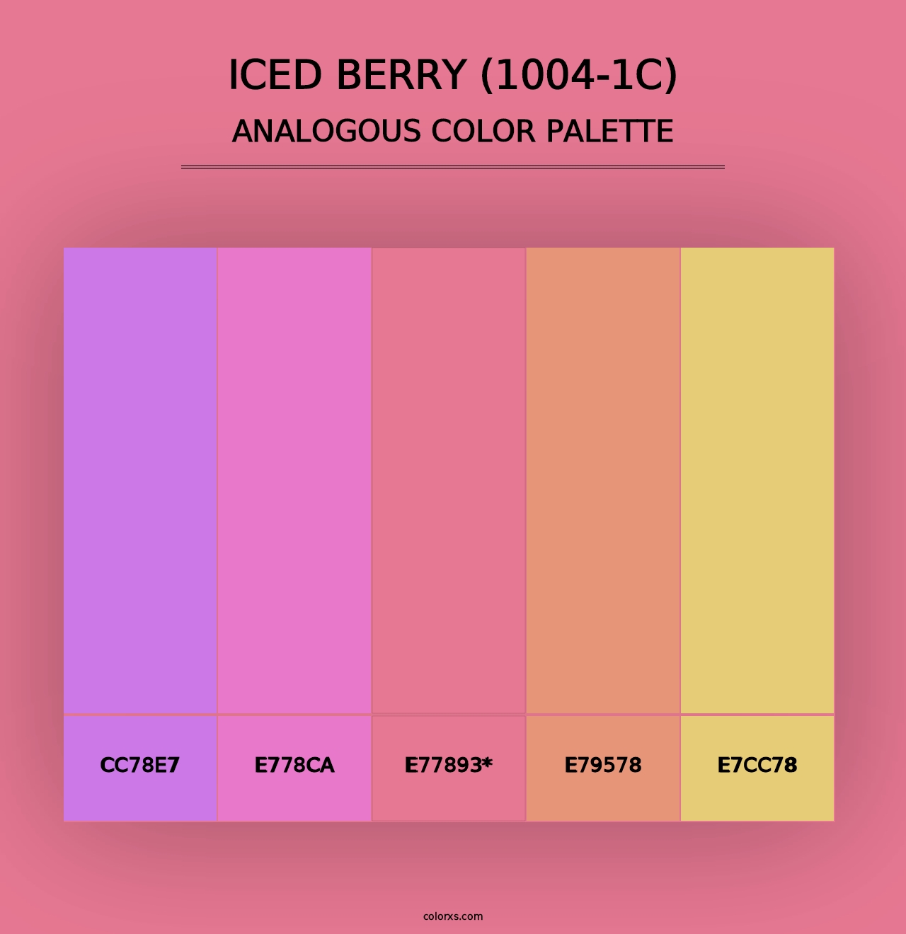 Iced Berry (1004-1C) - Analogous Color Palette