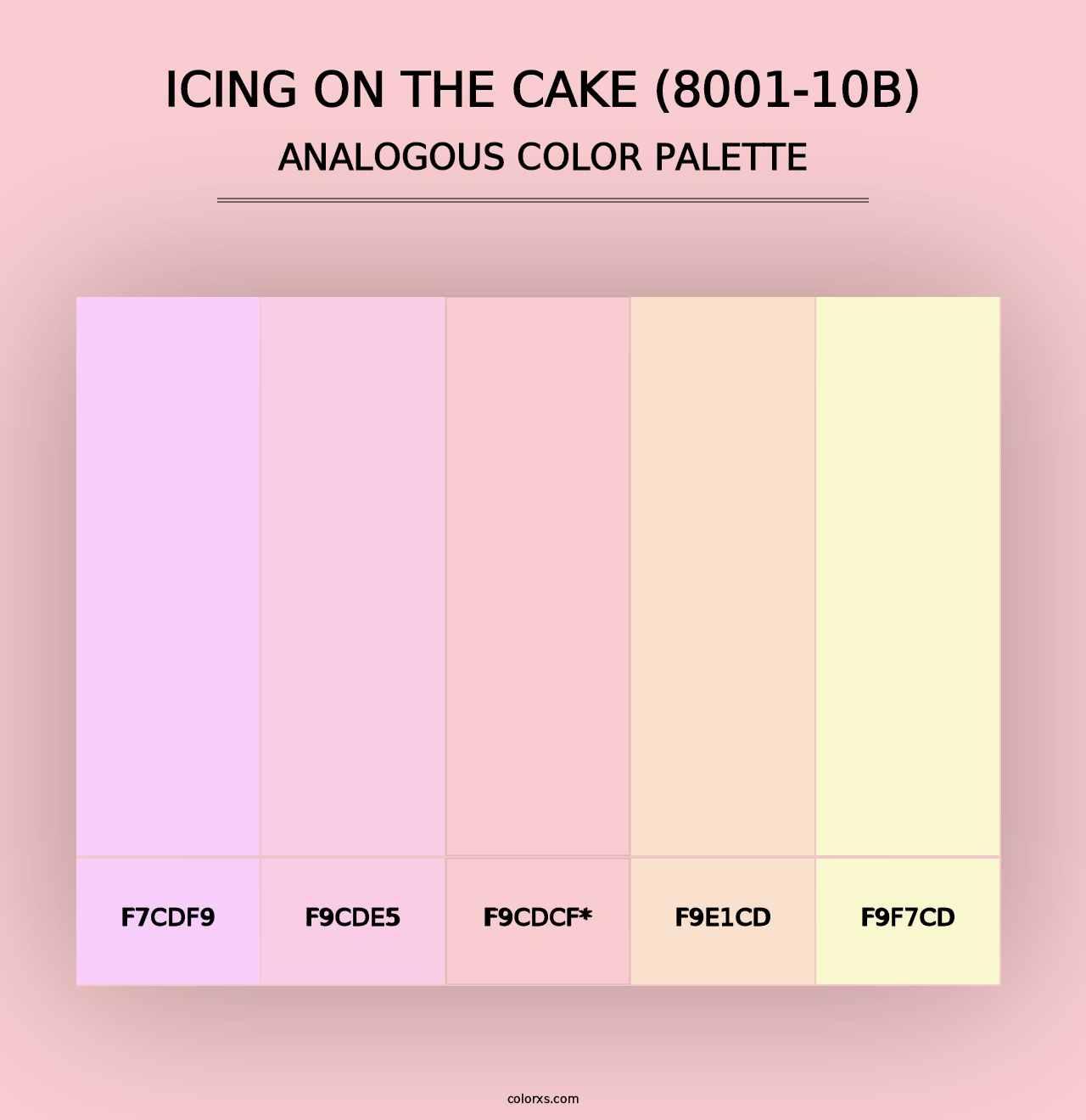 Icing on the Cake (8001-10B) - Analogous Color Palette