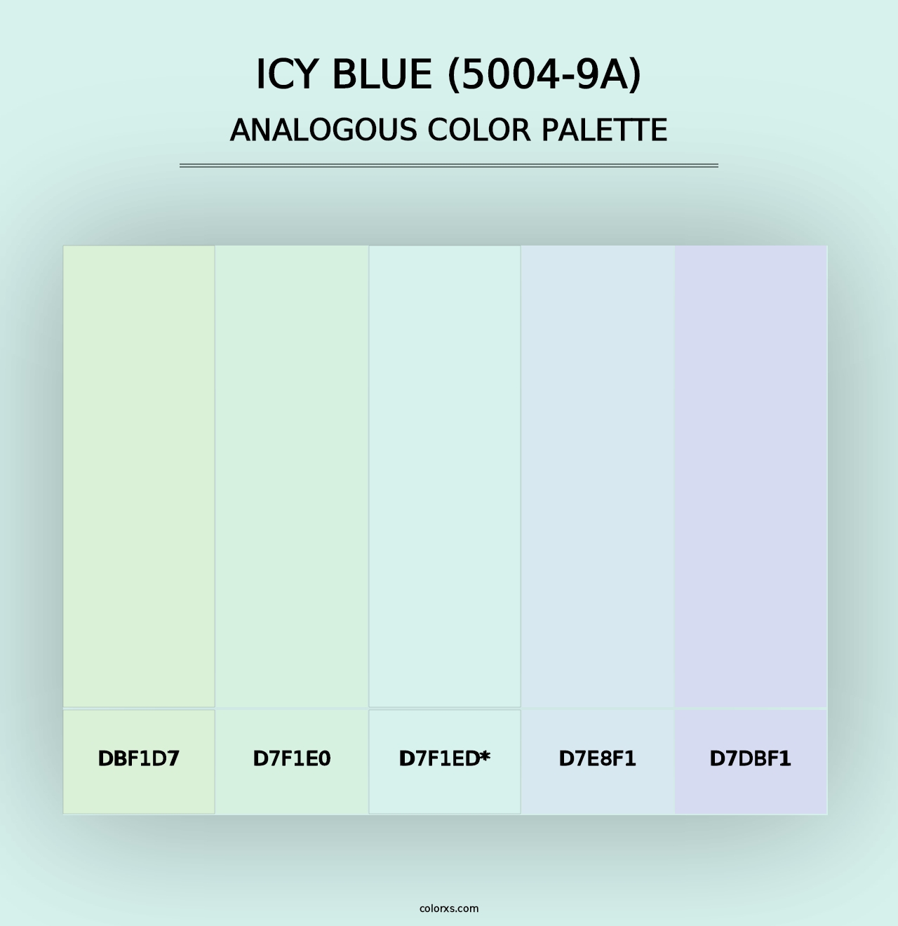 Icy Blue (5004-9A) - Analogous Color Palette