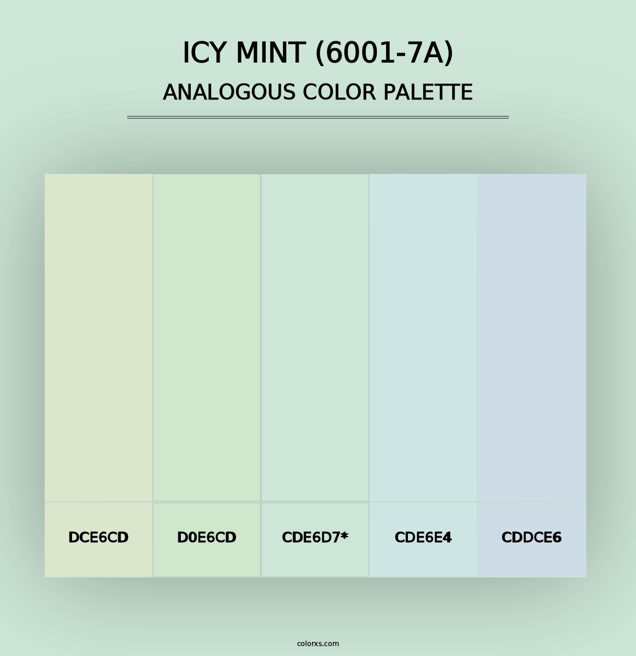 Icy Mint (6001-7A) - Analogous Color Palette