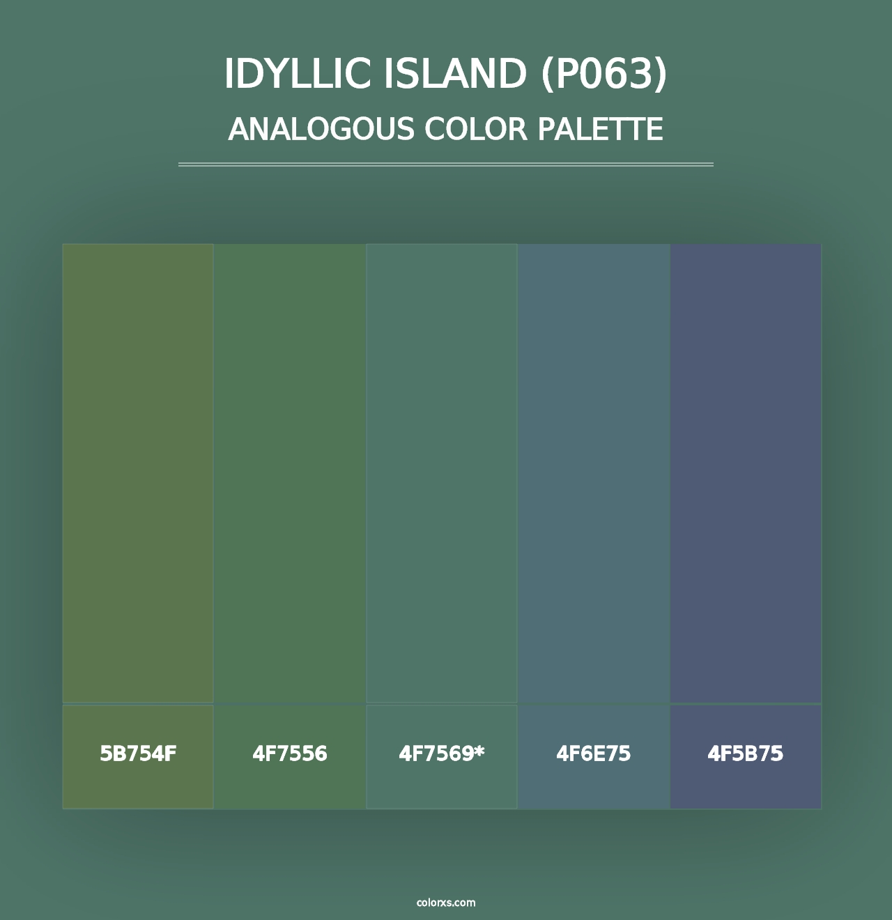 Idyllic Island (P063) - Analogous Color Palette