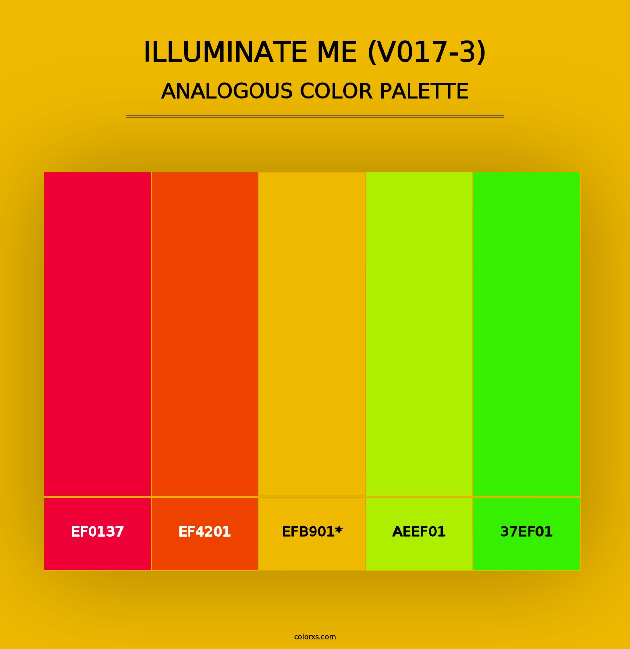 Illuminate Me (V017-3) - Analogous Color Palette