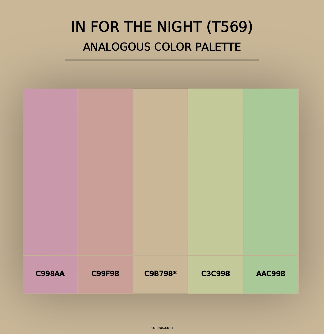 In for the Night (T569) - Analogous Color Palette