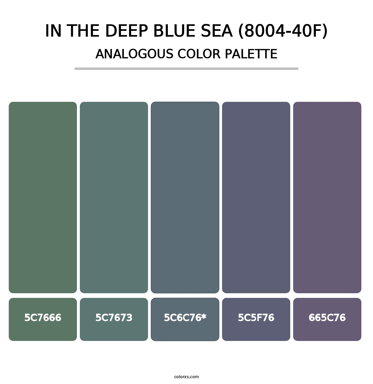 In the Deep Blue Sea (8004-40F) - Analogous Color Palette