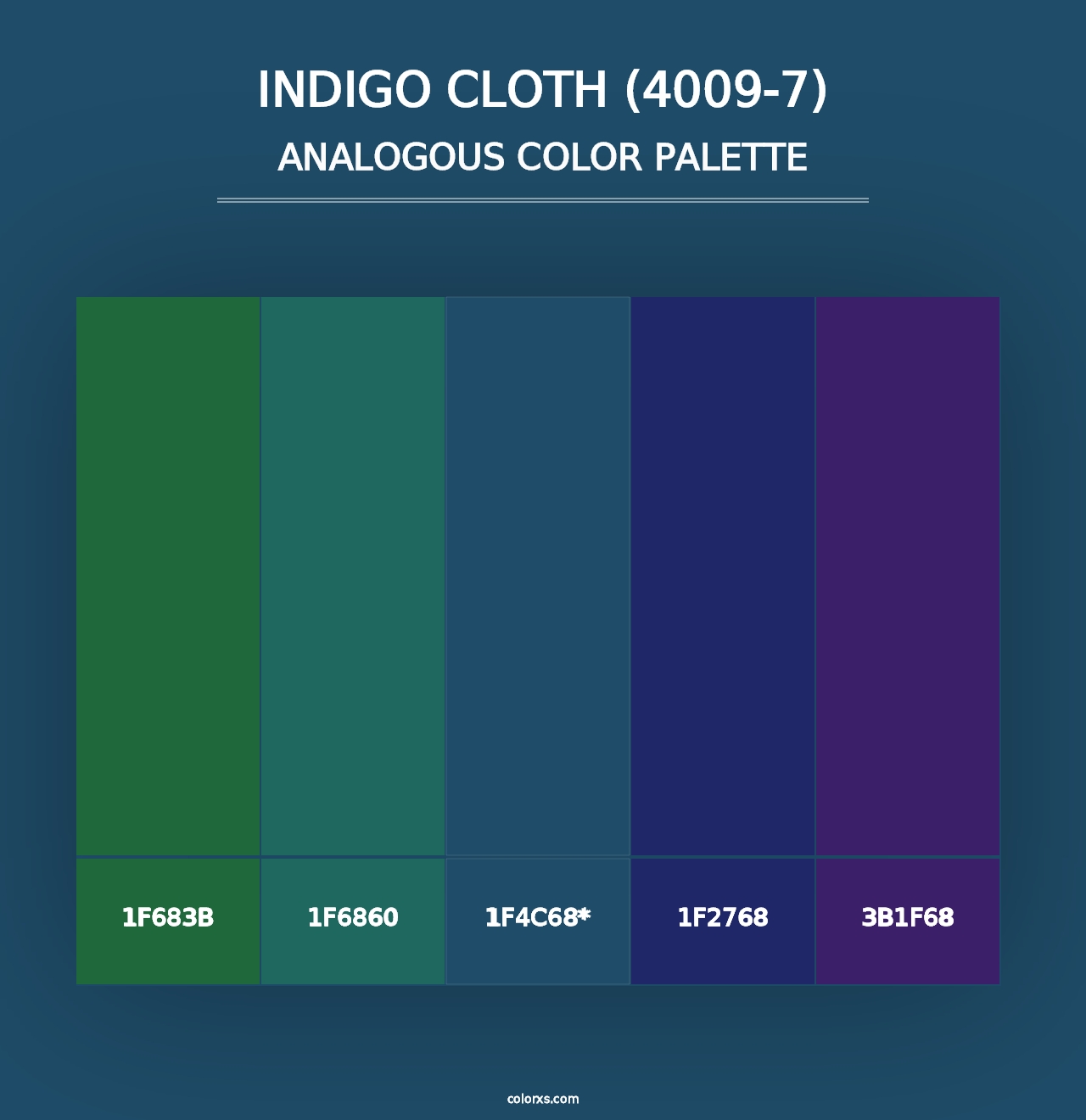 Indigo Cloth (4009-7) - Analogous Color Palette