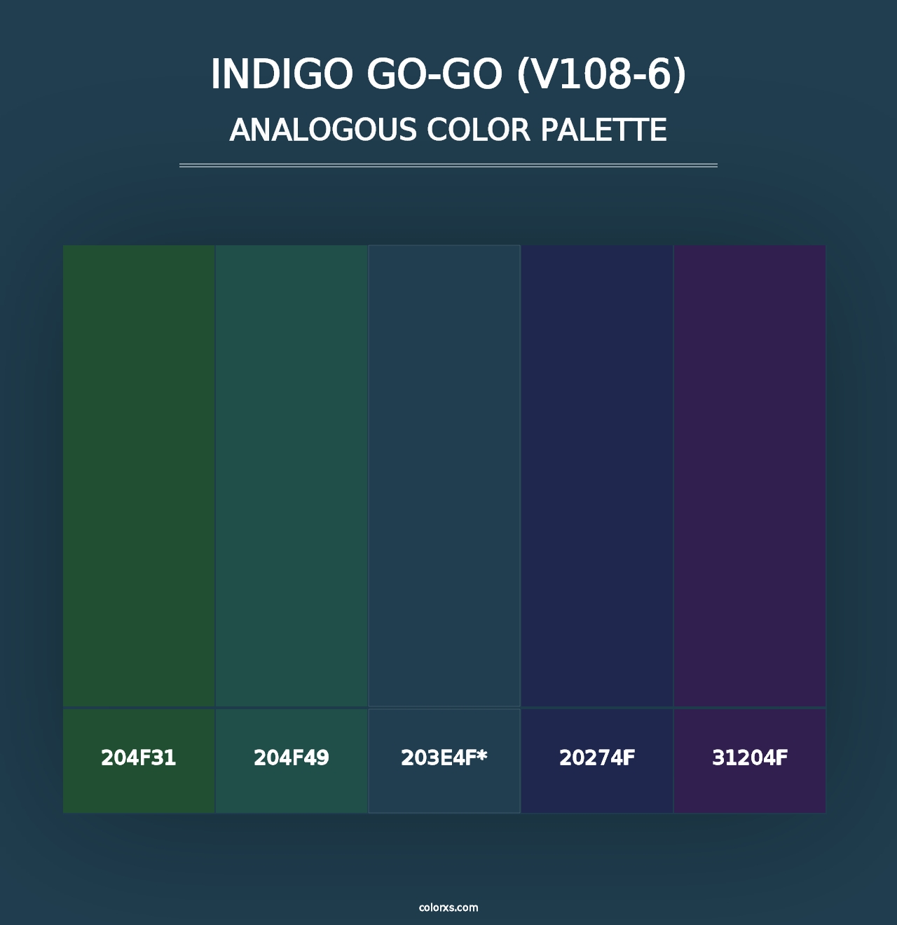 Indigo Go-Go (V108-6) - Analogous Color Palette