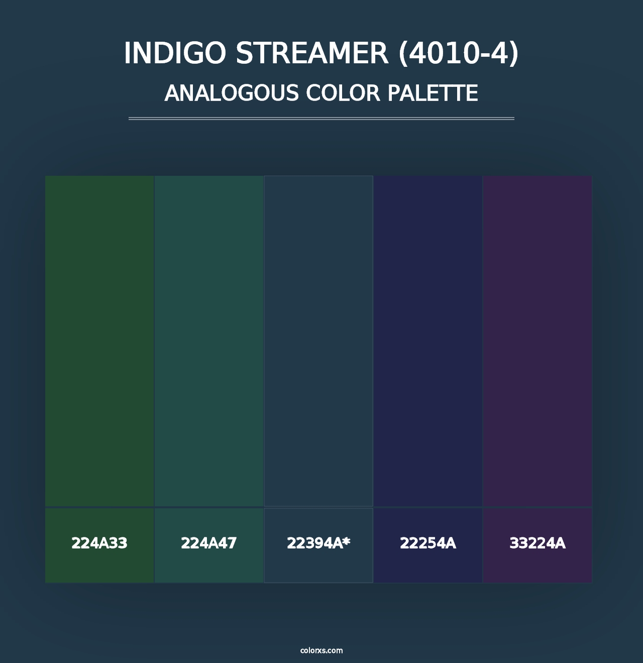 Indigo Streamer (4010-4) - Analogous Color Palette