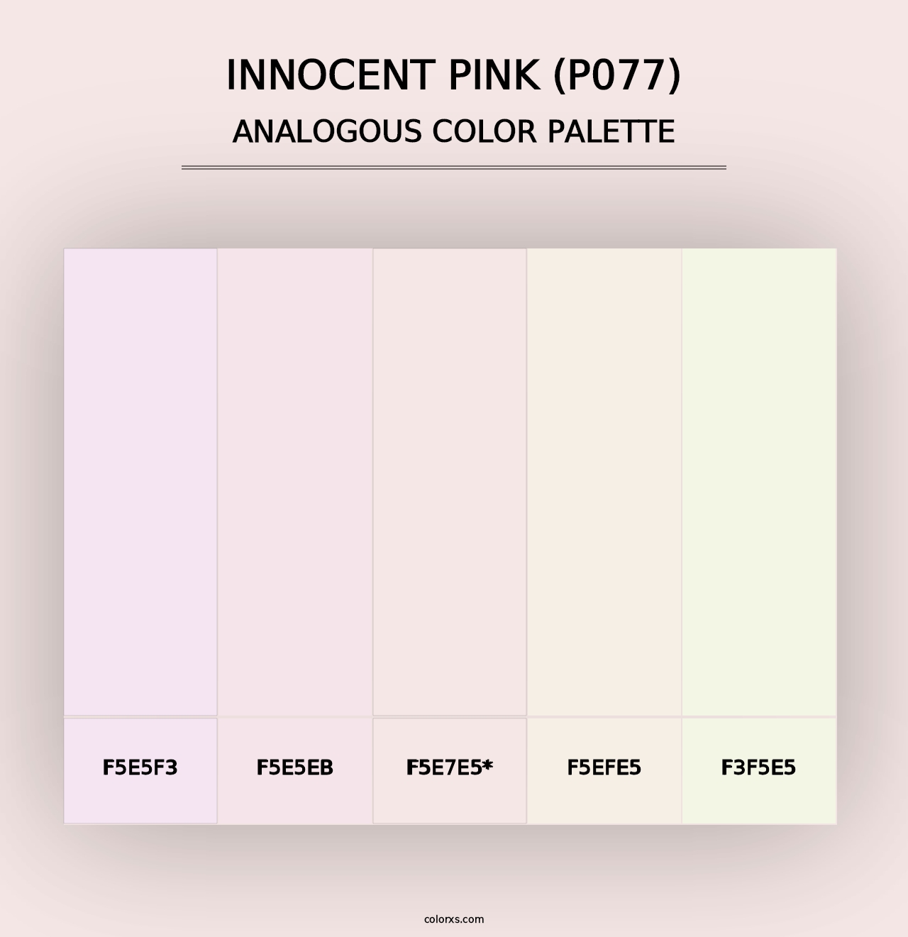 Innocent Pink (P077) - Analogous Color Palette