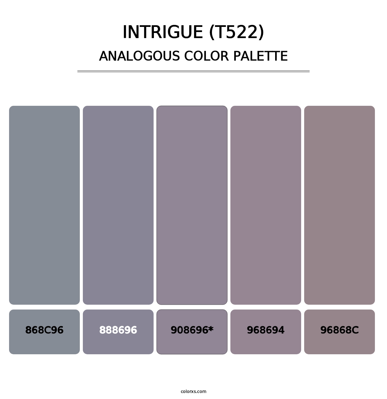 Intrigue (T522) - Analogous Color Palette