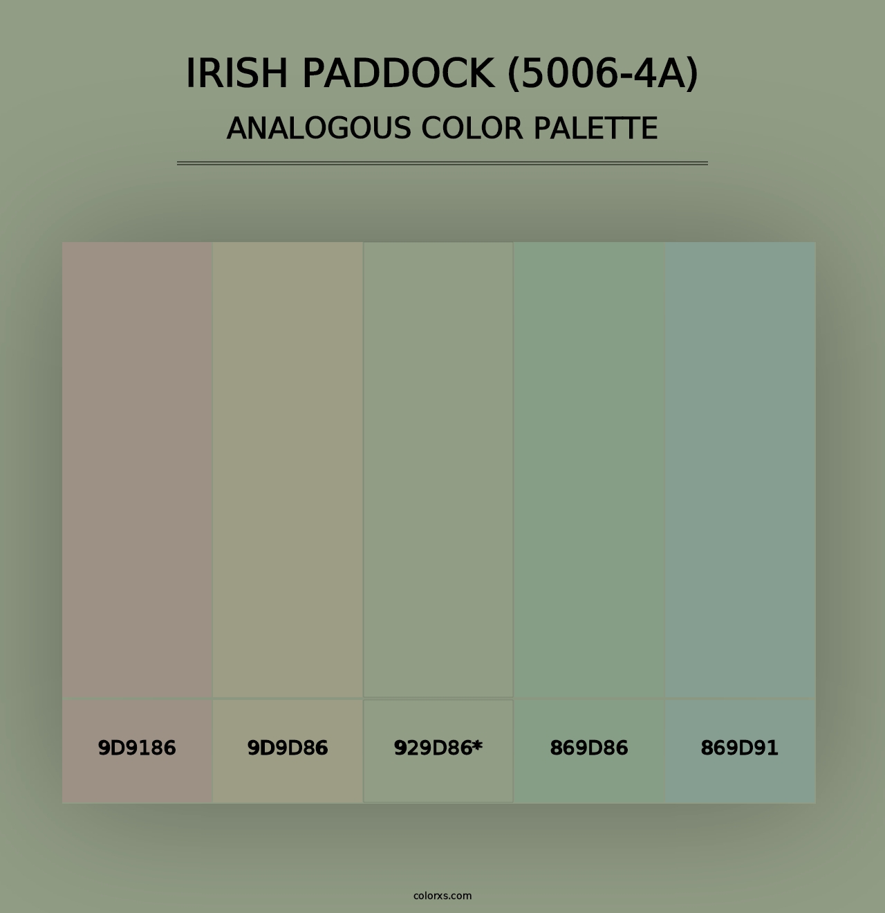 Irish Paddock (5006-4A) - Analogous Color Palette