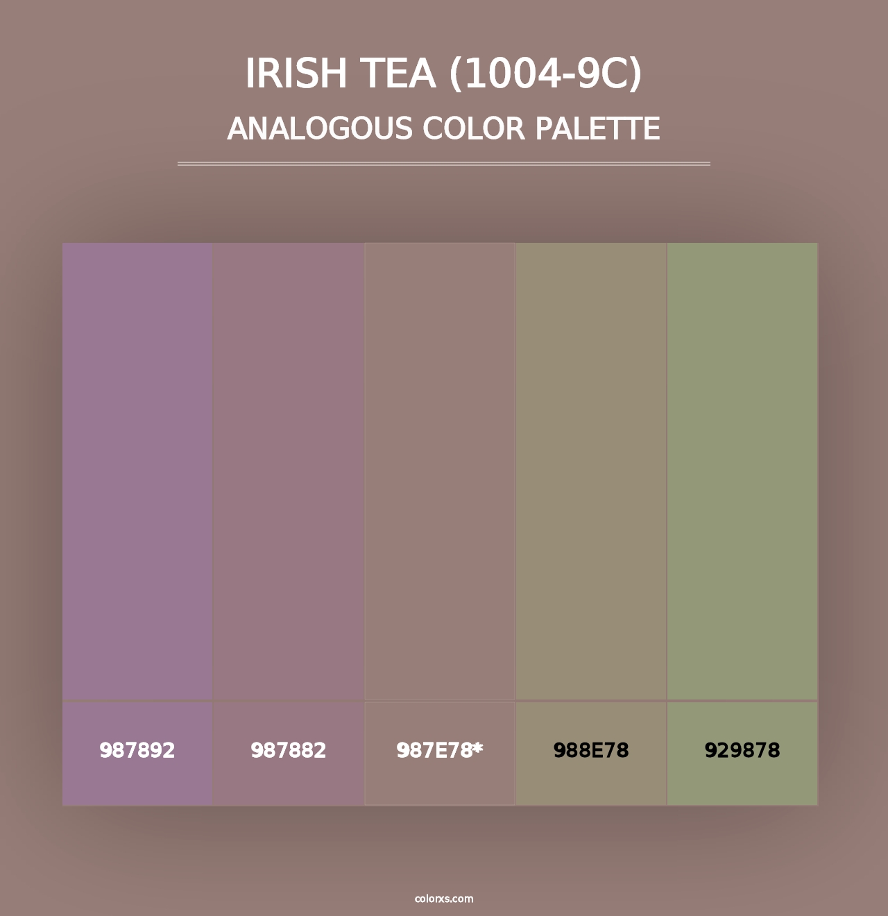 Irish Tea (1004-9C) - Analogous Color Palette