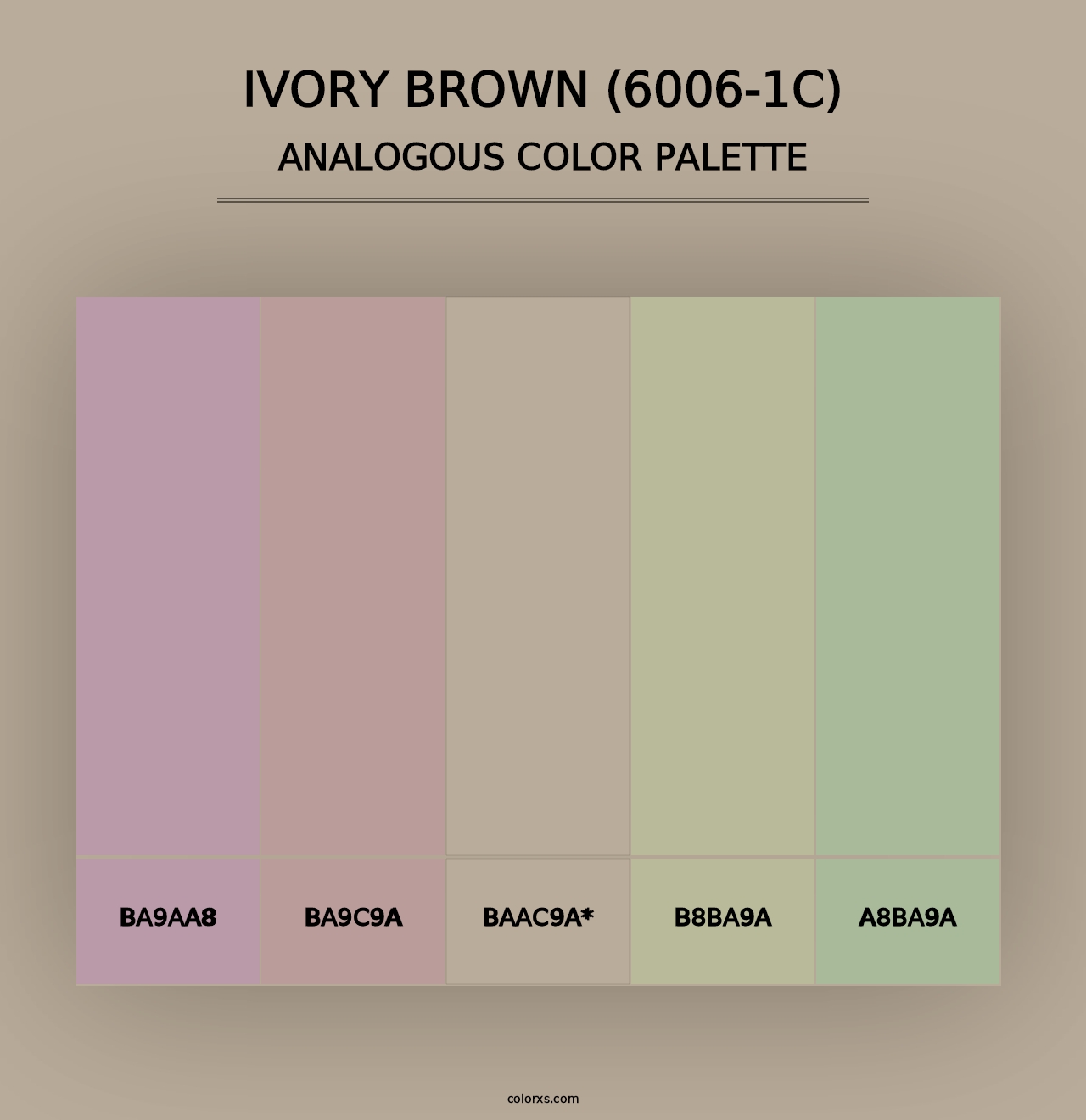 Ivory Brown (6006-1C) - Analogous Color Palette