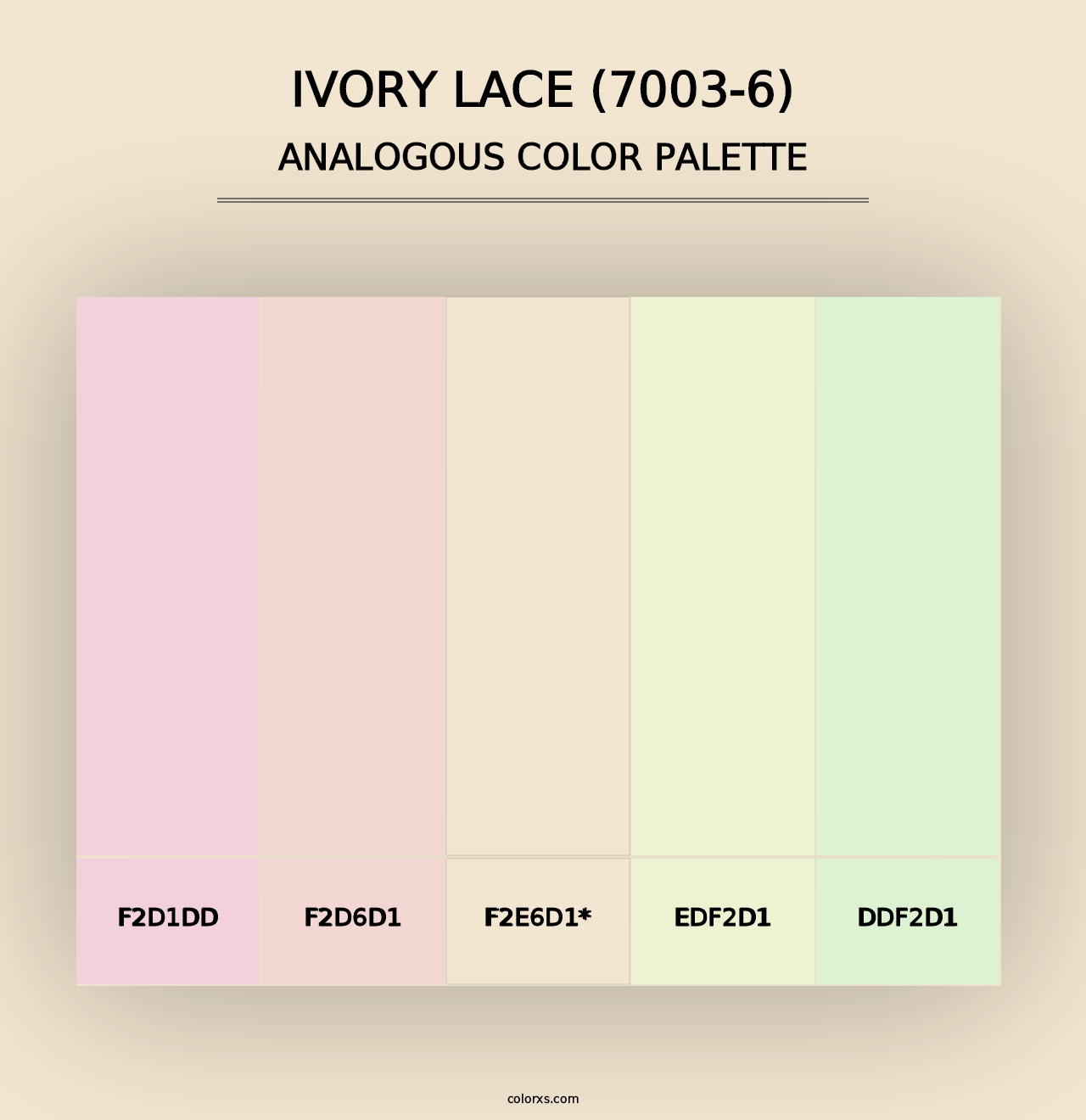 Ivory Lace (7003-6) - Analogous Color Palette