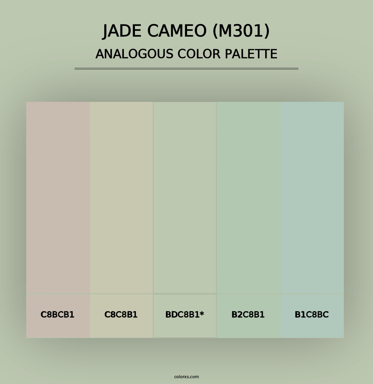 Jade Cameo (M301) - Analogous Color Palette