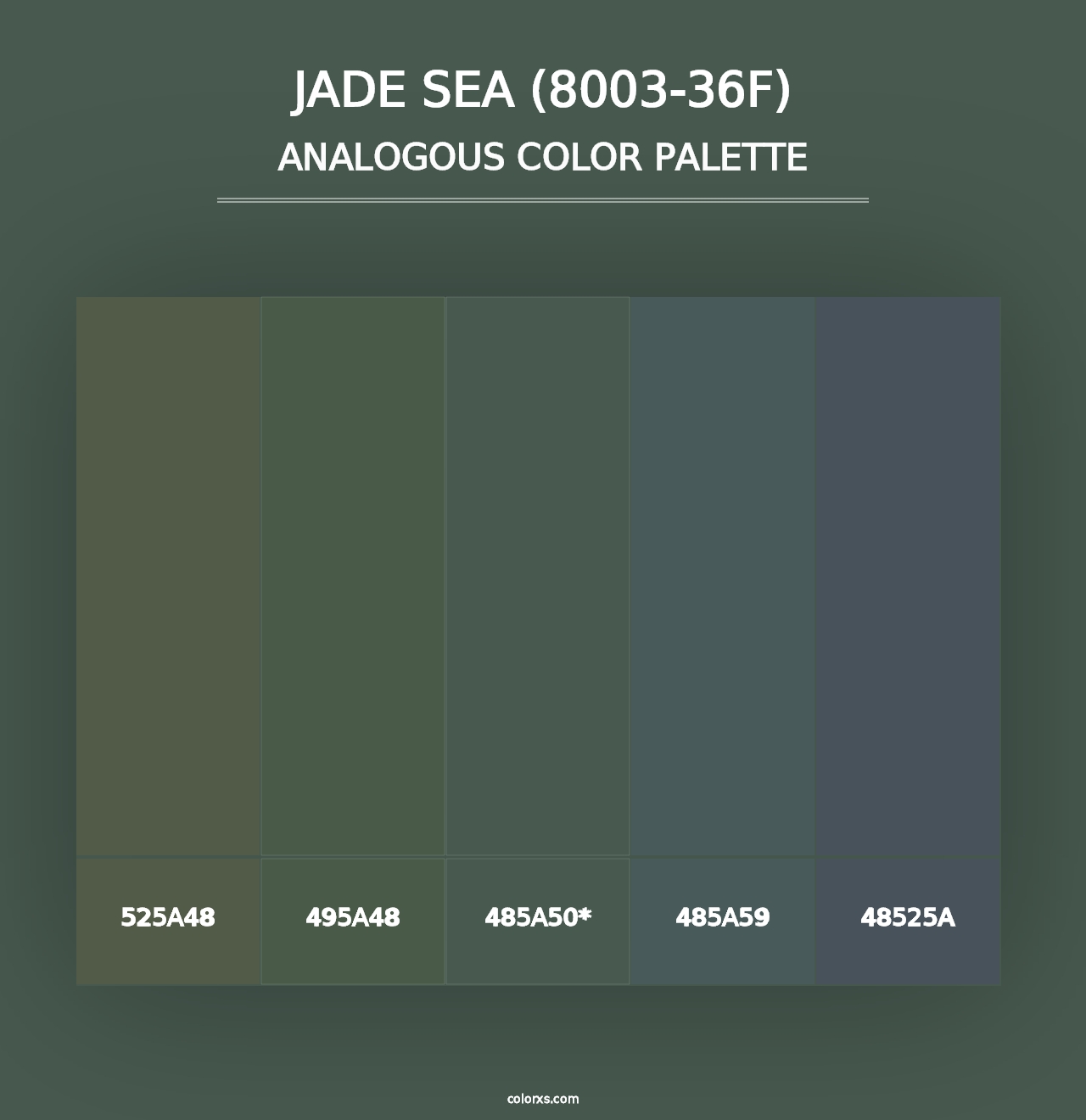 Jade Sea (8003-36F) - Analogous Color Palette