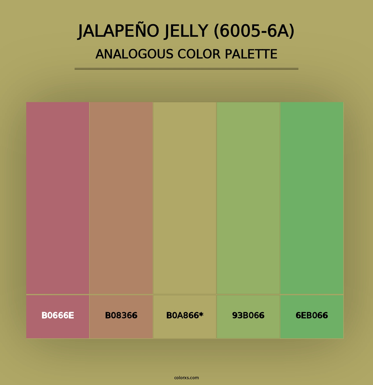 Jalapeño Jelly (6005-6A) - Analogous Color Palette