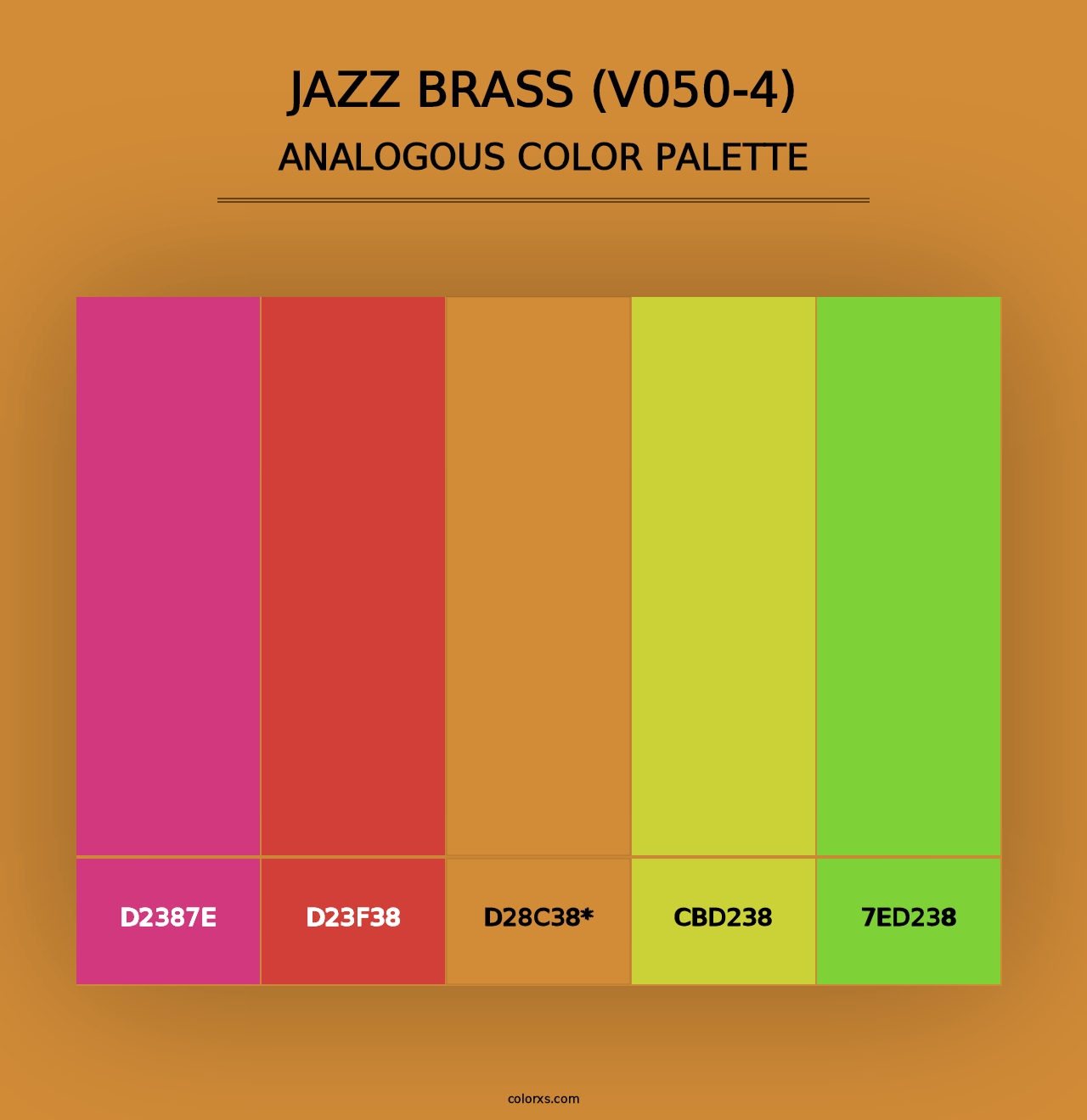 Jazz Brass (V050-4) - Analogous Color Palette