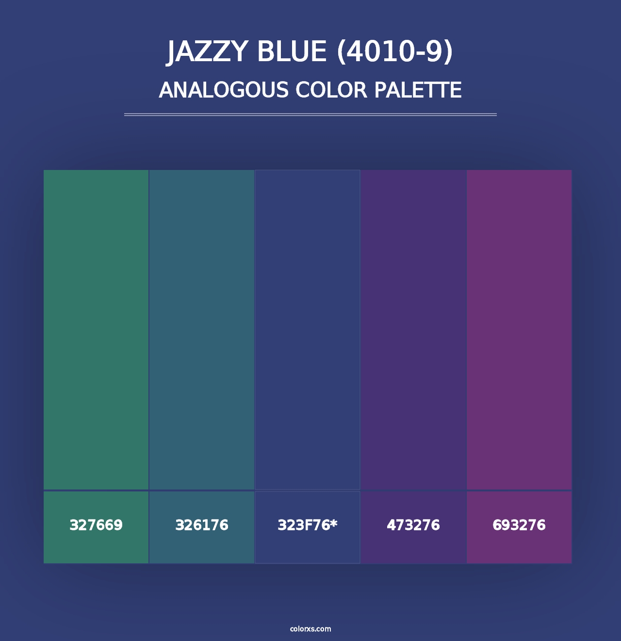 Jazzy Blue (4010-9) - Analogous Color Palette