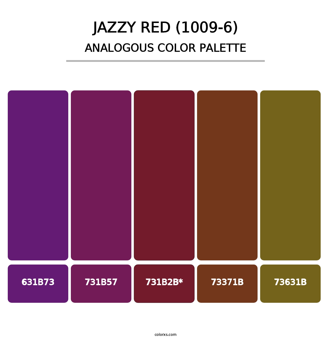 Jazzy Red (1009-6) - Analogous Color Palette