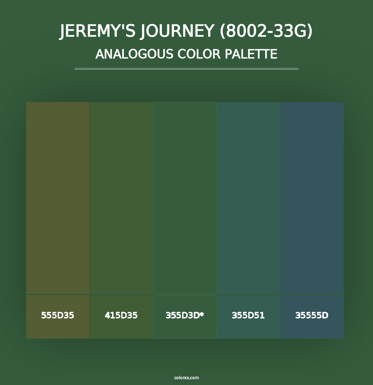 Jeremy's Journey (8002-33G) - Analogous Color Palette