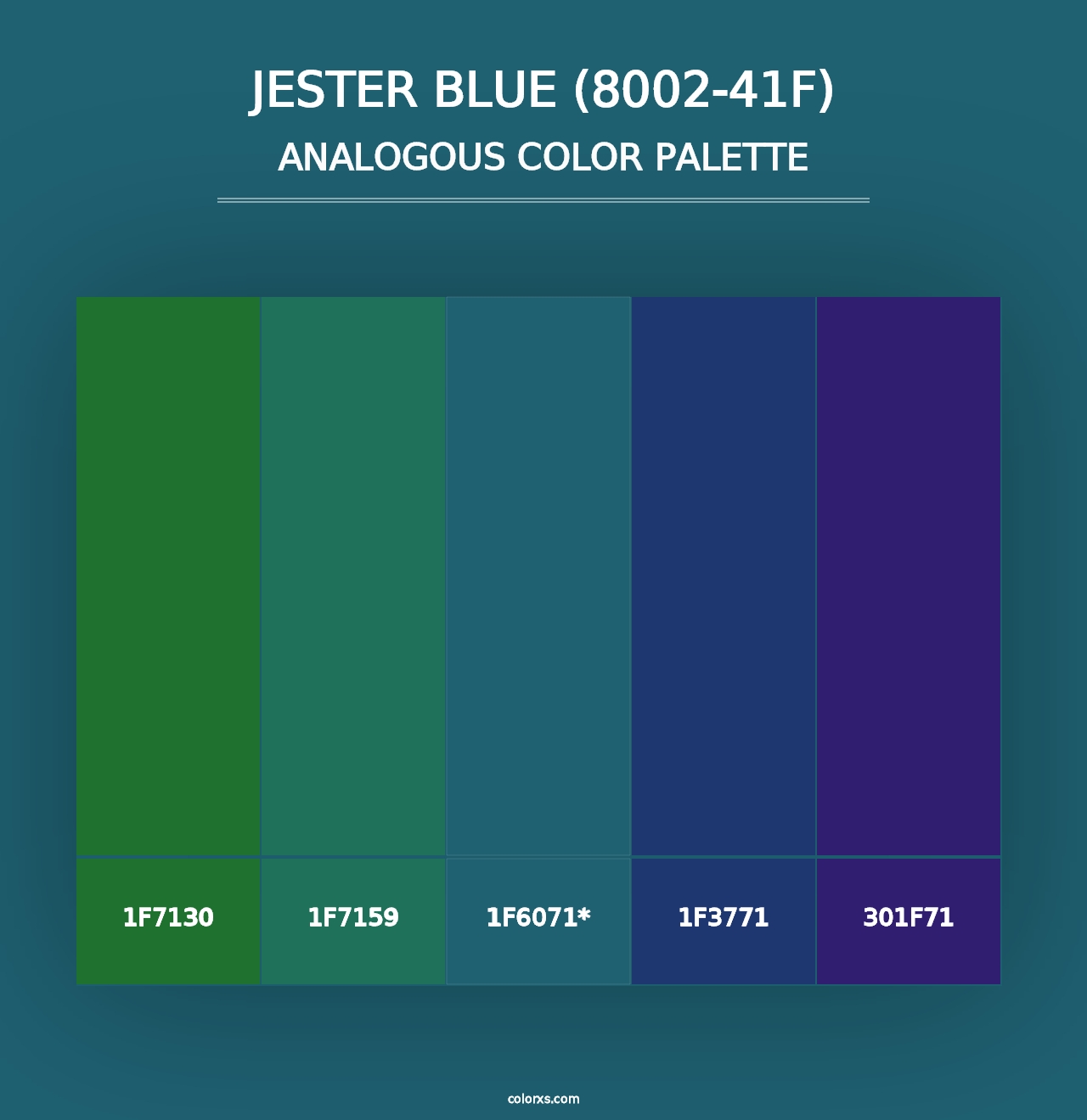 Jester Blue (8002-41F) - Analogous Color Palette