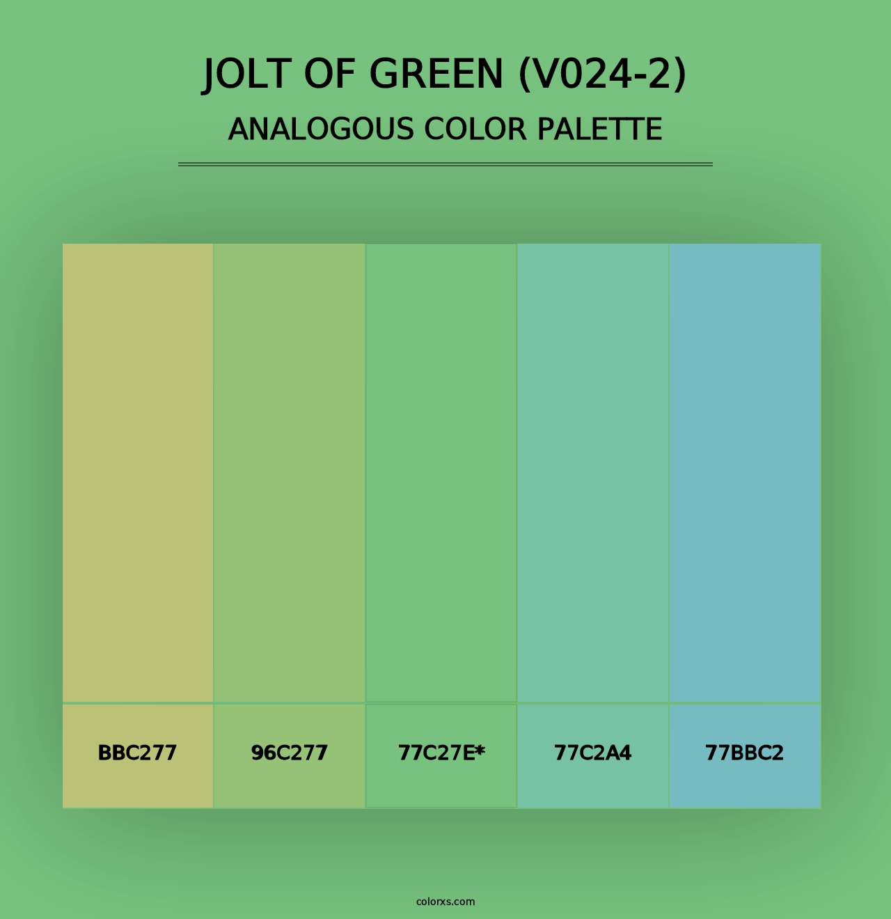 Jolt of Green (V024-2) - Analogous Color Palette